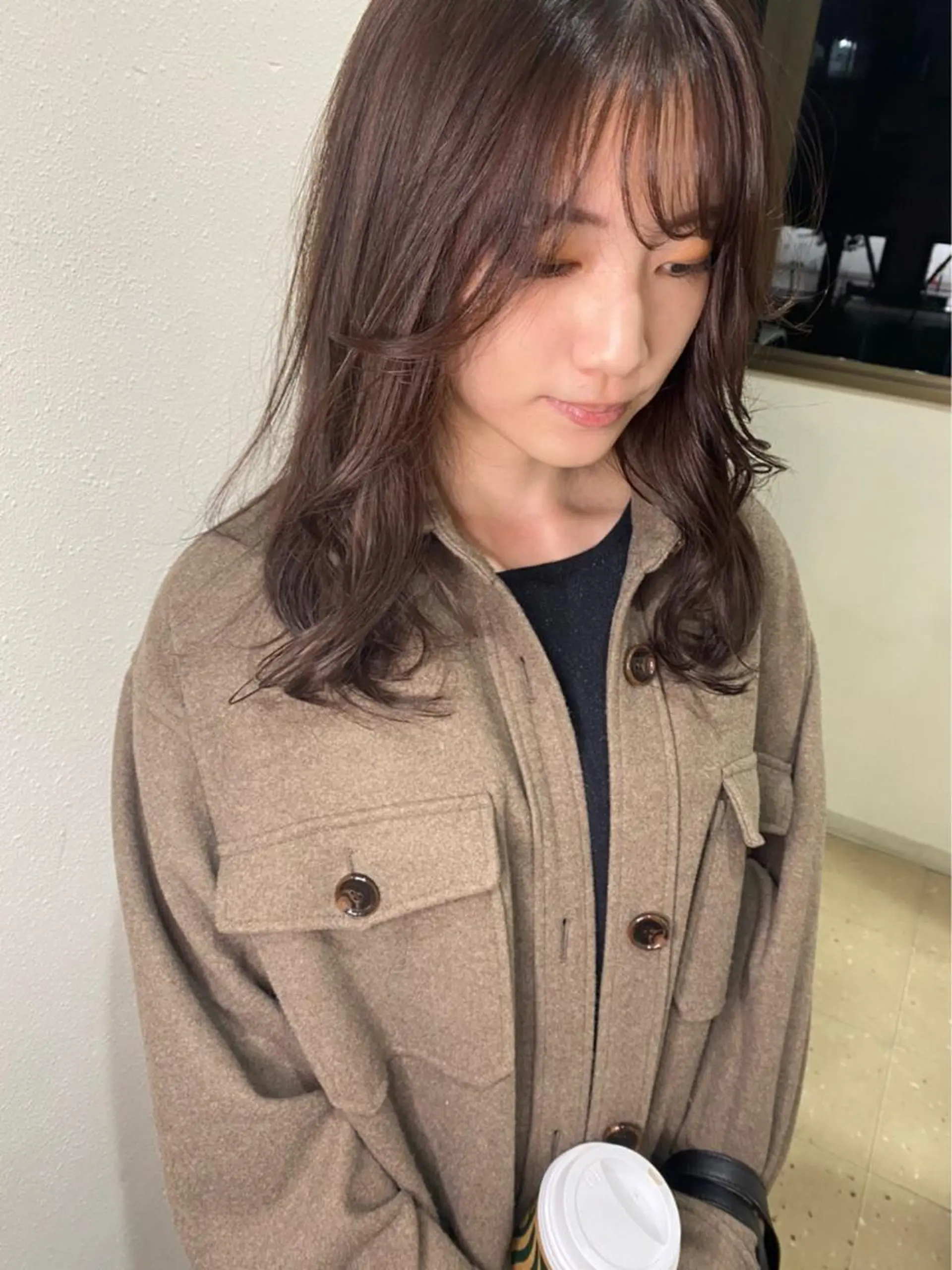 セミロング カット ヘアカラー 韓国 / 中国ヘア 🦋Noniのヘアスタイル