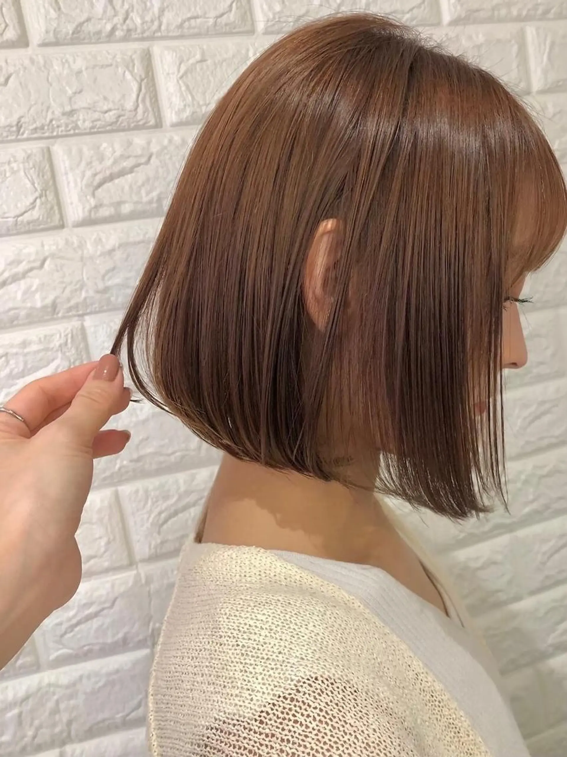 ショート ボブ トリートメント レイヤー縮毛矯正 ささきすずね💗のヘアスタイル