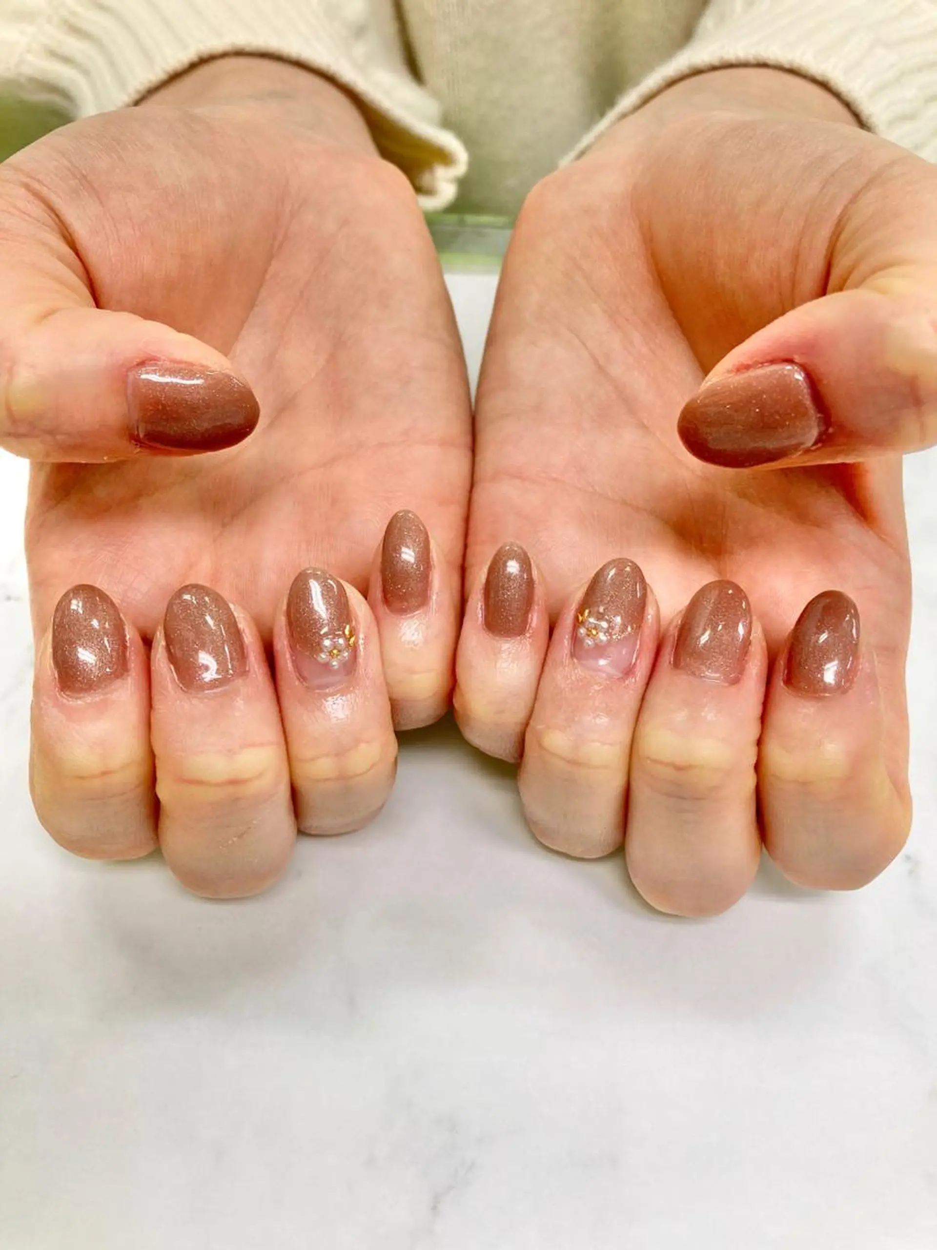 ネイル アートネイル フレンチネイル ワンカラーネイル Mojyam nail所属・松本 実咲のネイルデザイン