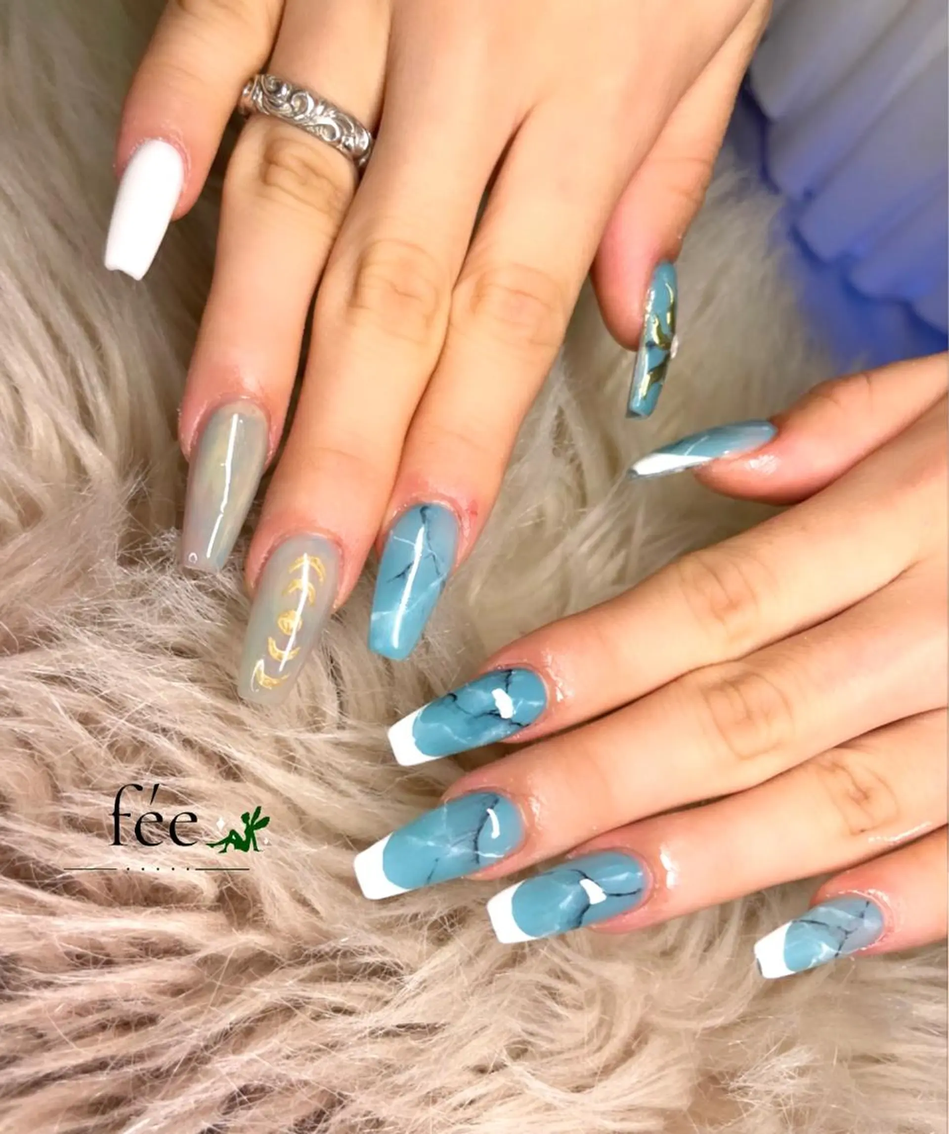 ネイル フットネイル ジェルネイル マグネットネイル 大理石ネイル(マーブル) ミラーネイル ハンドネイル nail salon fee（フィー）のネイルデザイン