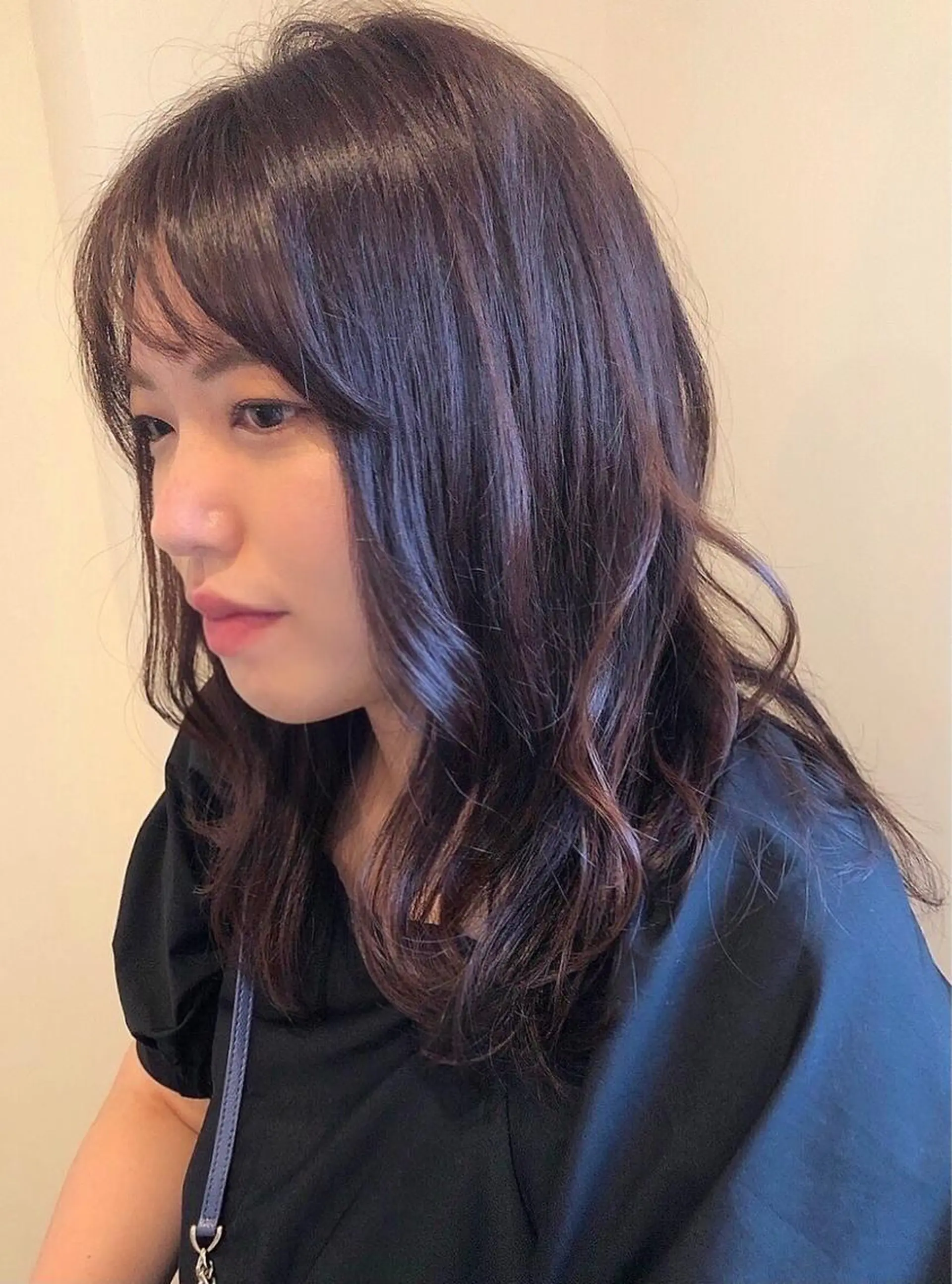 ミディアム カラー パーマ カット ヘアカラー 永井 亜実のヘアスタイル
