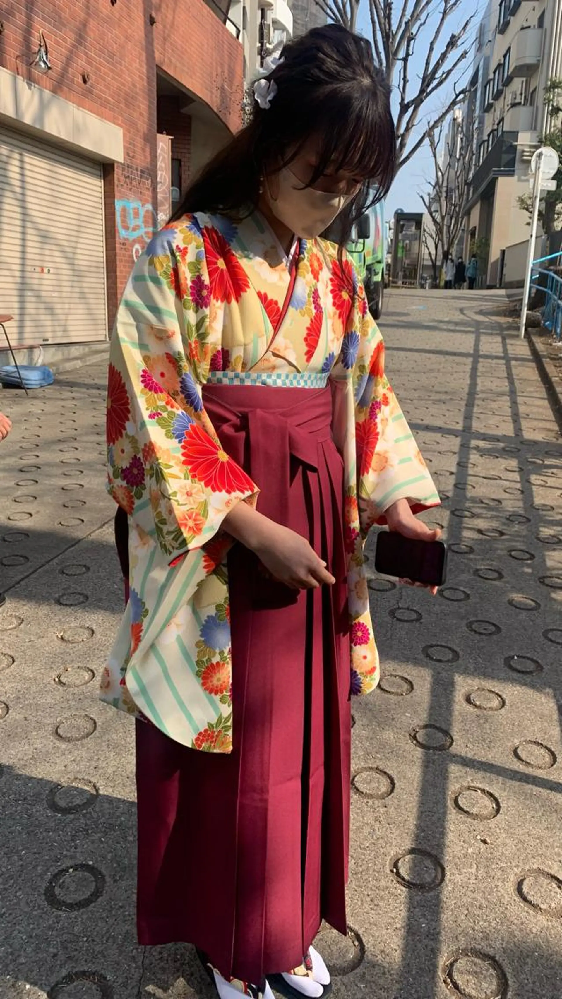 ヘアアレンジ 着付け ショート🌼パーマ 本間正子のヘアスタイル