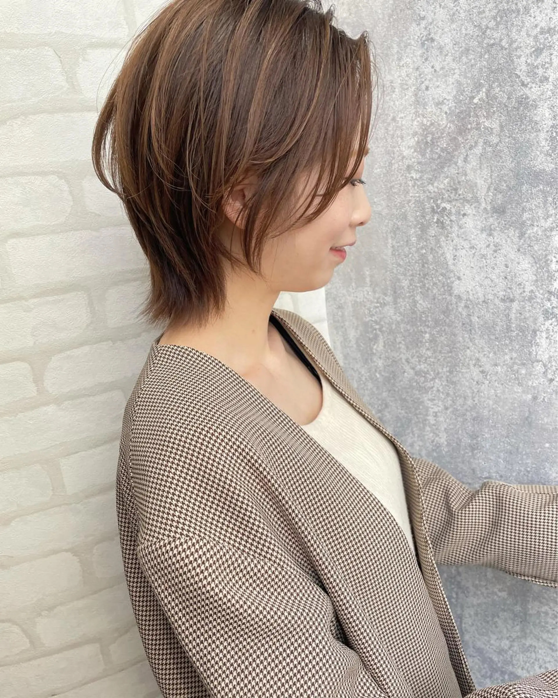 カラー ベージュカラー レイヤー/ボブ/ 顔周り/yukinaのヘアスタイル