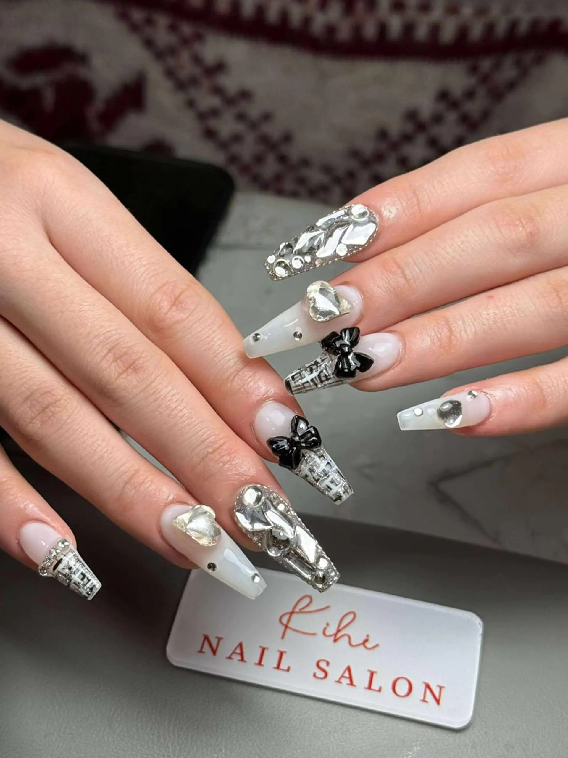 ネイル ハンドネイル ユリ🎀長さだし/ パラジェル/持ち込みのネイルデザイン