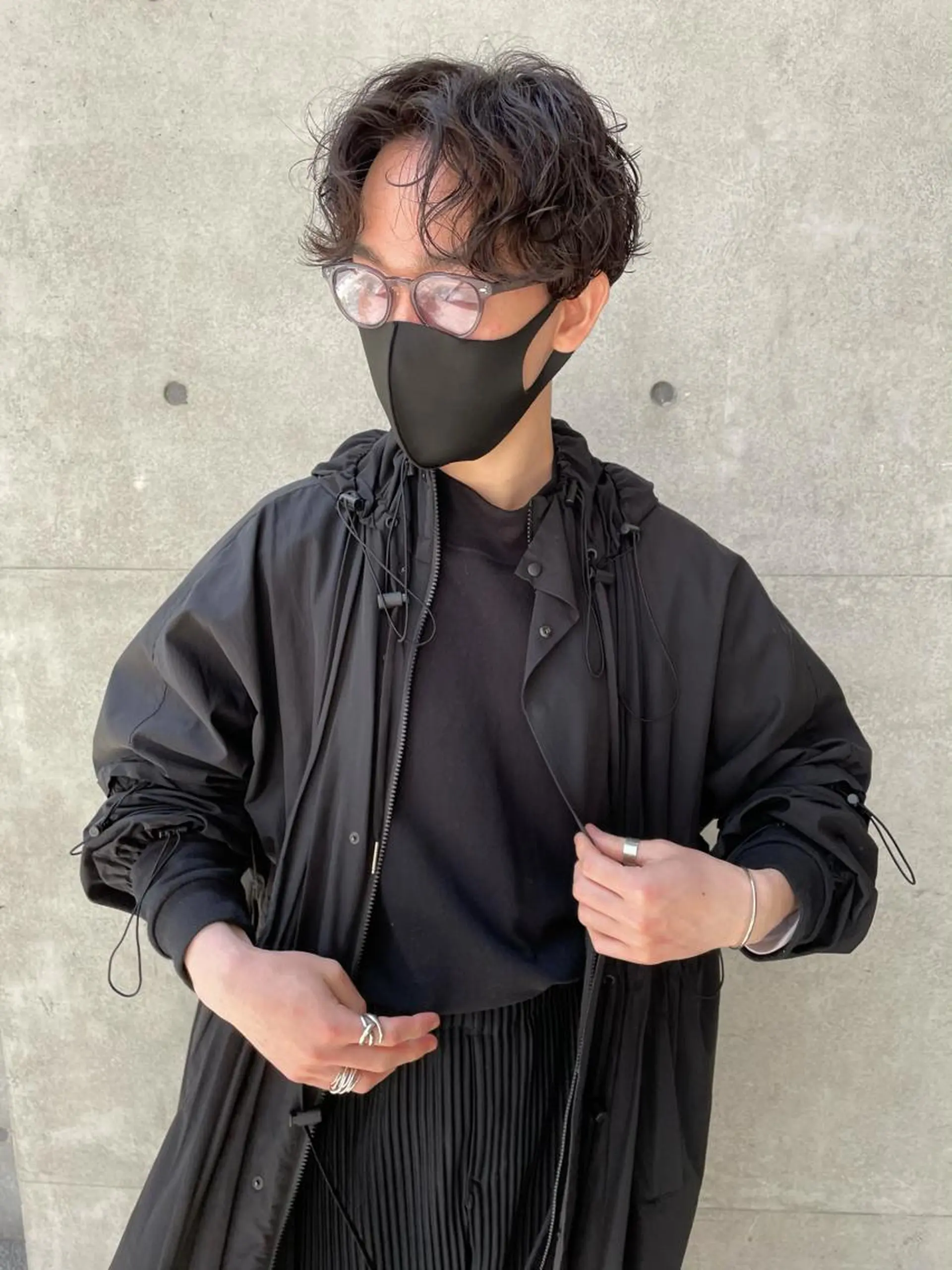 ショート パーマ メンズ 田中 碧のヘアスタイル