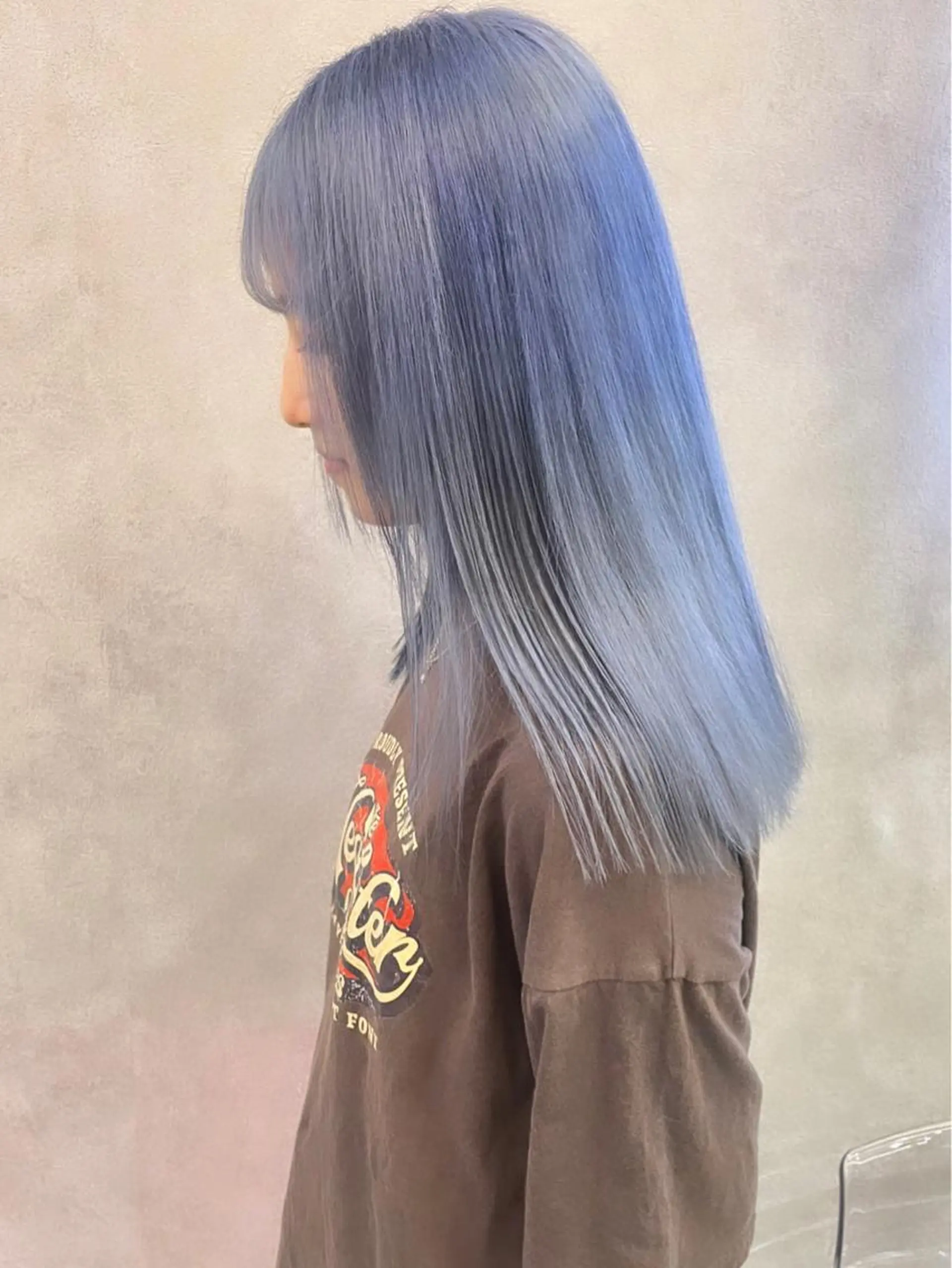 セミロング rina／ベージュ ワンホン/韓国ヘアのヘアスタイル