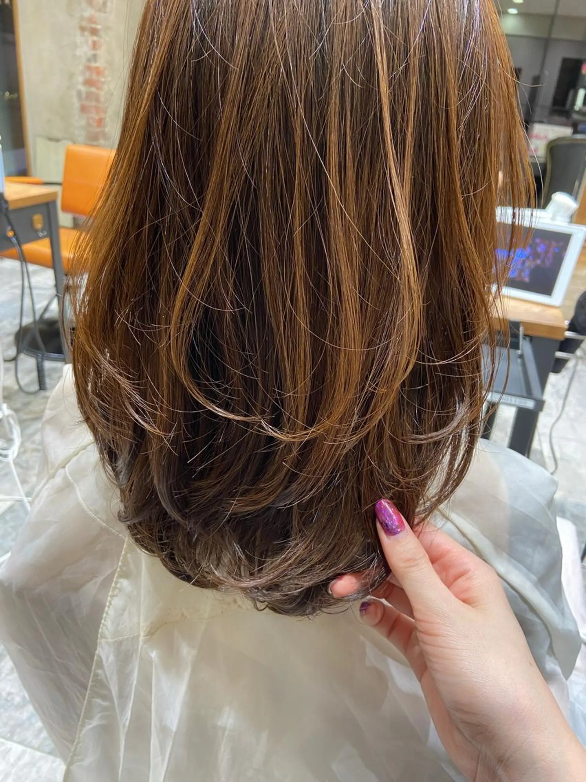 セミロング カラー Surpass所属・🌈小顔似合わせ SHIHO🌈のヘアスタイル