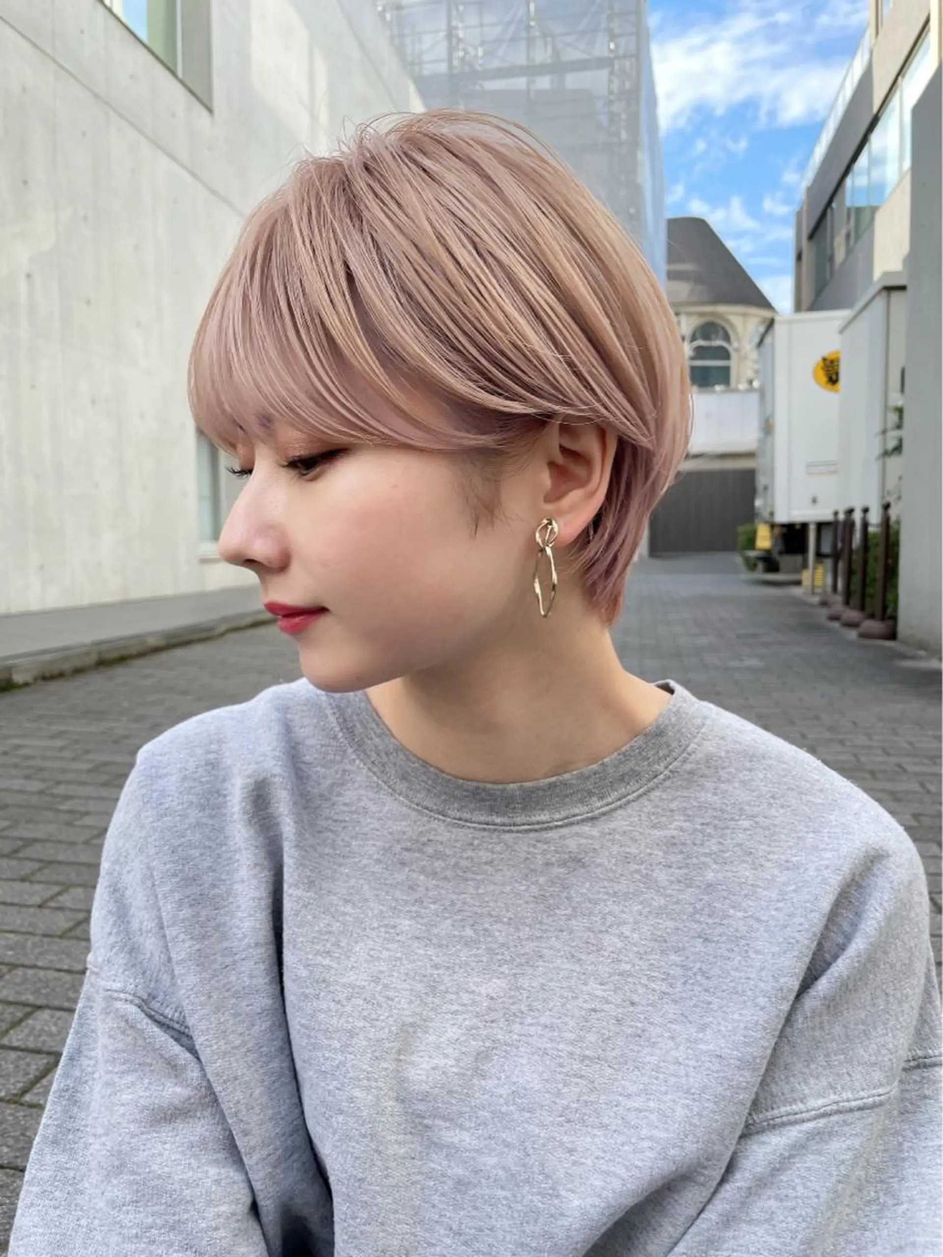 ショート カラー ピンクカラー ショートヘア mee.表参道所属・ボブ/ショート /パーマ/shinのヘアスタイル