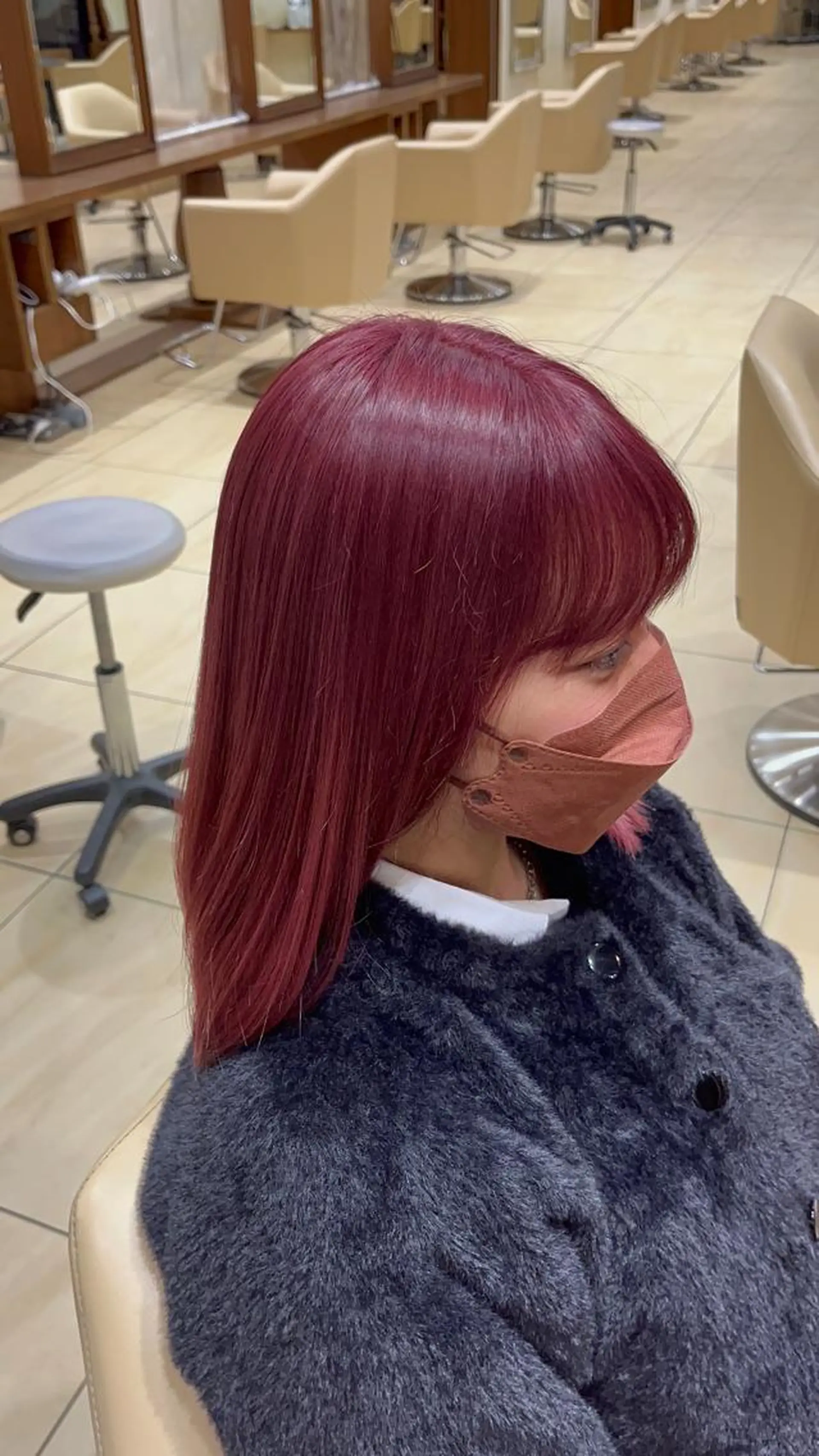 カラー ブリーチ ケアブリーチ ヘアカラー 地毛風ストレート/ ケアカラー/セキネのヘアスタイル