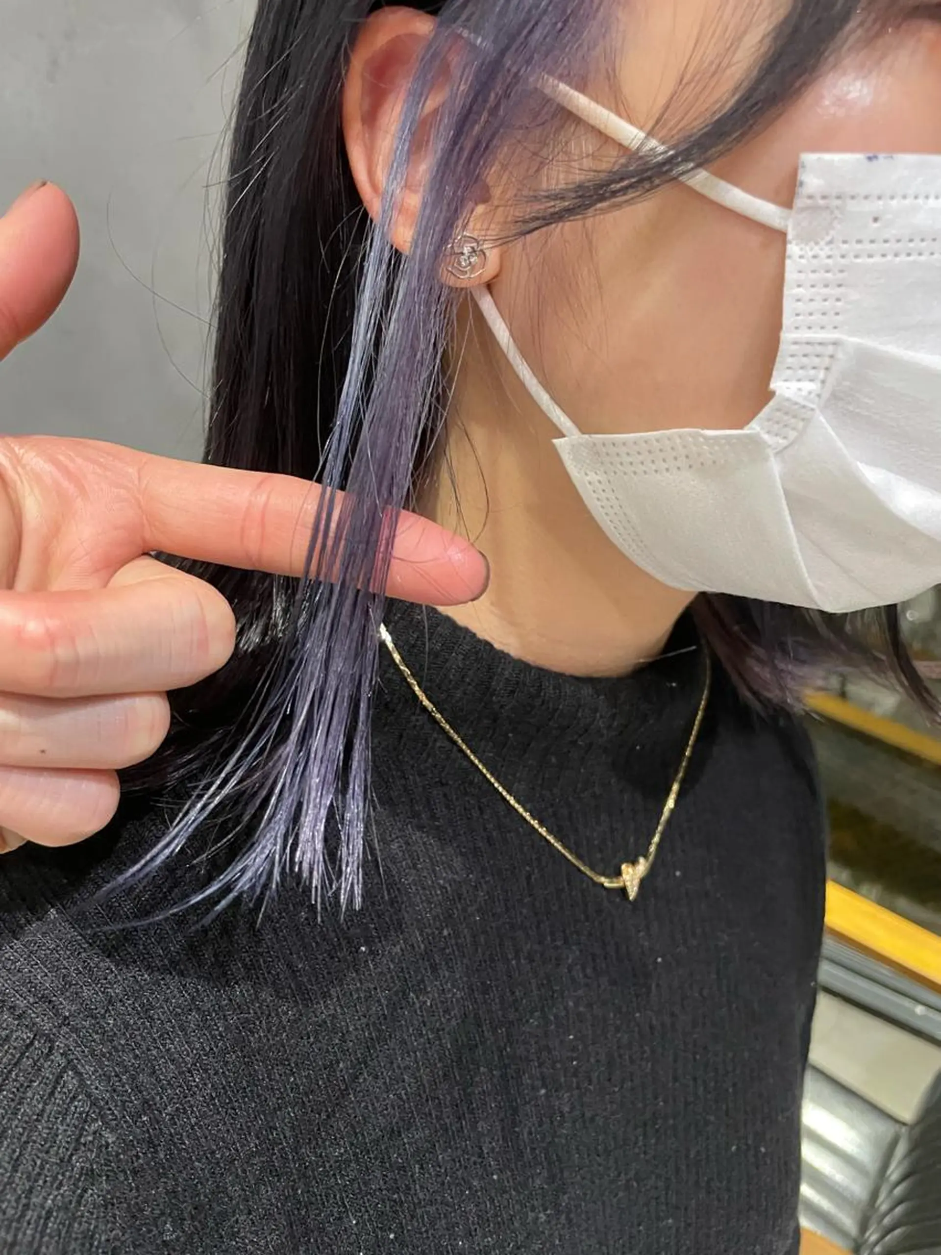 ミディアム 美髪矯正/艶カラー ボブ/栄/鐘ヶ江純也のヘアスタイル