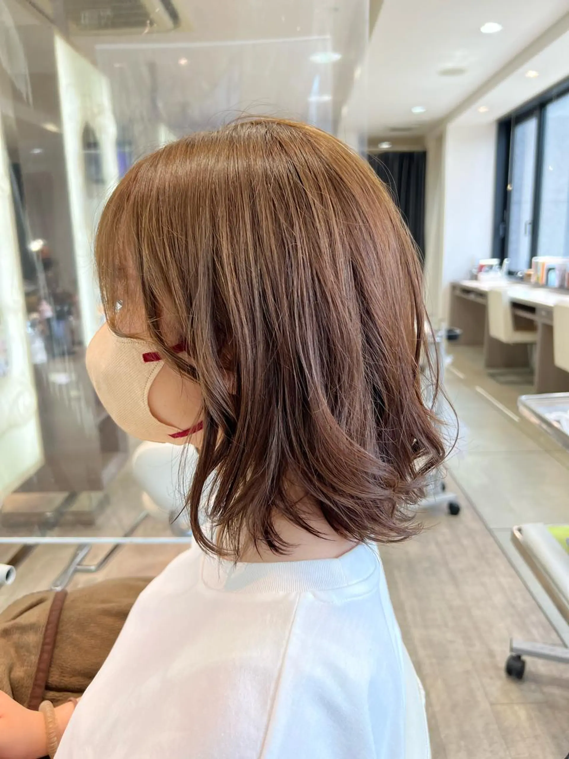 ミディアム カラー ベージュカラー 柳澤 和也のヘアスタイル