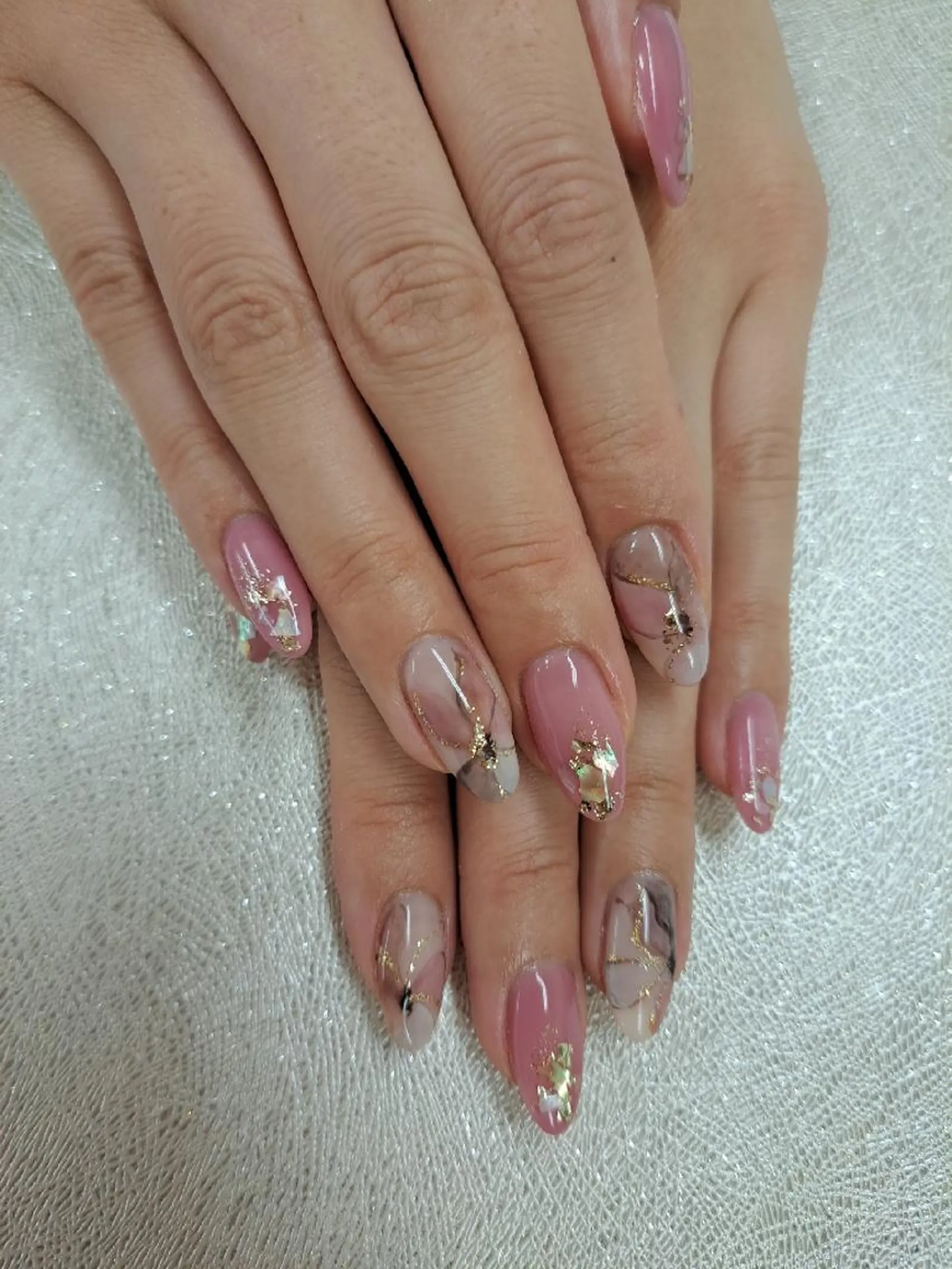 ネイル アートネイル ジェルネイル 持ち込み ニュアンスネイル パラジェル 河野ちえ (雑誌掲載サロン)のネイルデザイン