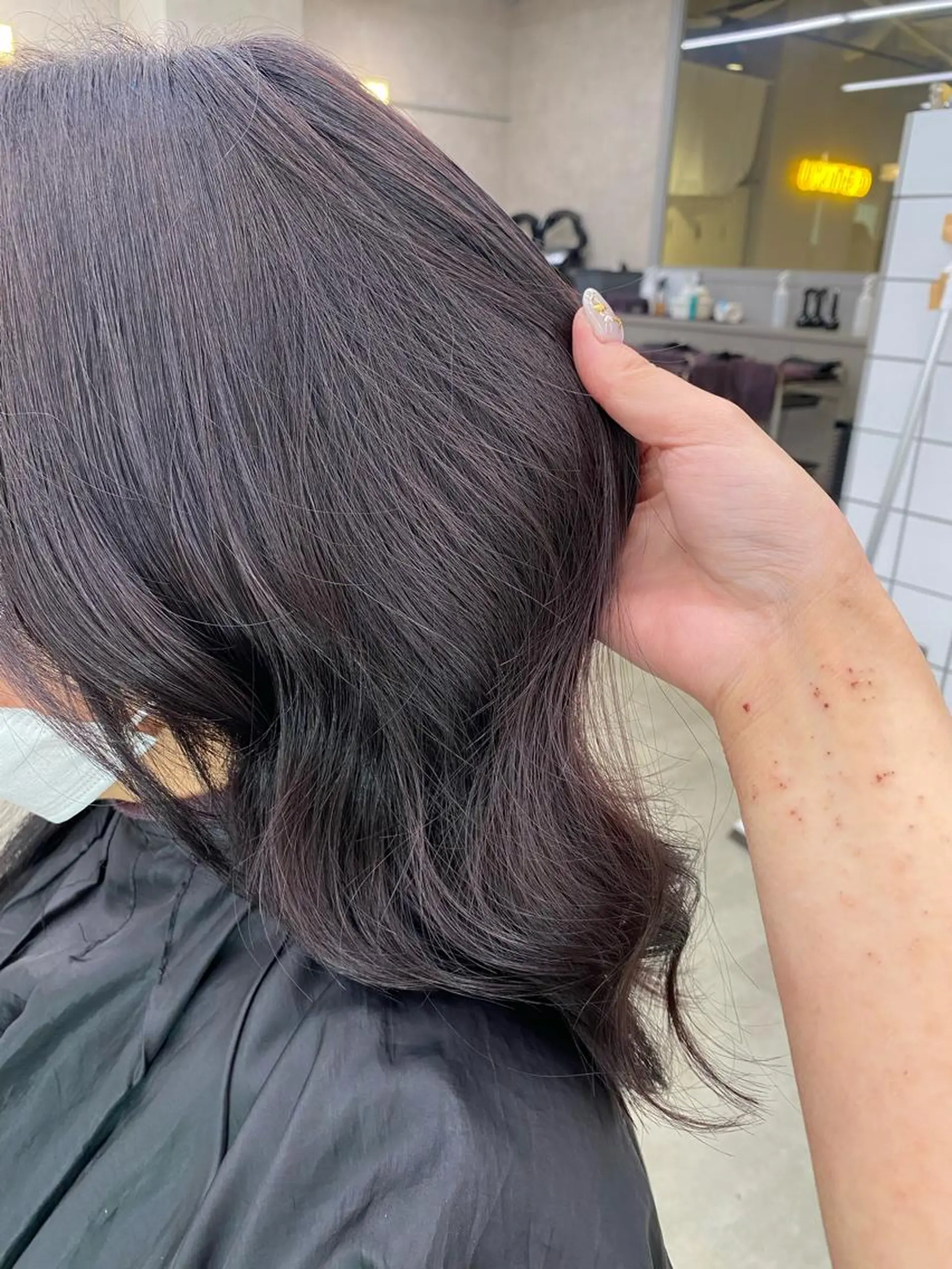セミロング カラー ヘアアレンジ キッズ ブリーチ ディープラベンダー ダブルカラー ラベンダーカラー ブリーチなしカラー TRUNAIL&EYE所属・TRU Shino🦋のマツエク・マツパデザイン