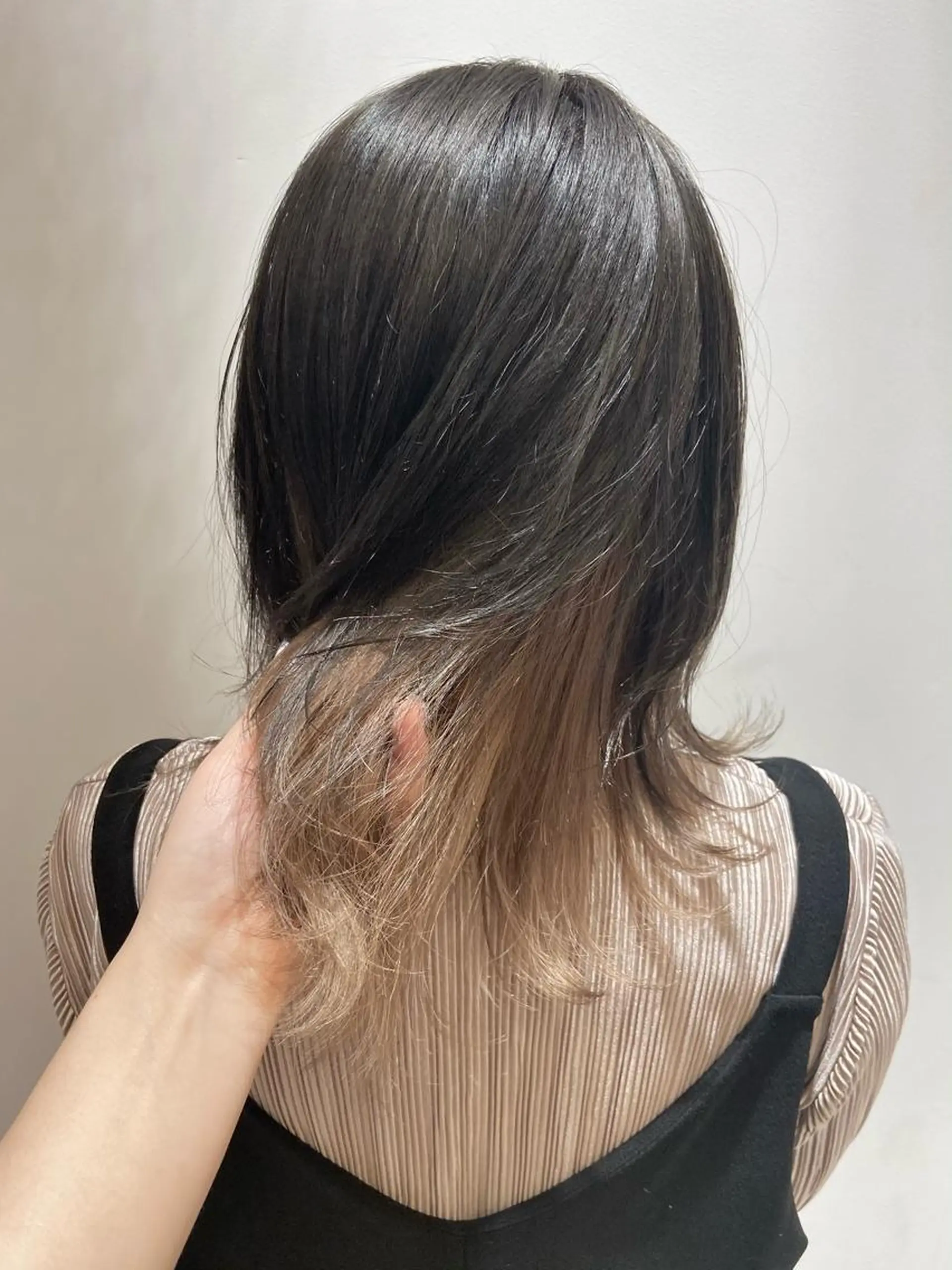 ミディアム カラー ヘアカラー 🐺ウルフ/レイヤー 似合わせ‎🤍沙羅のヘアスタイル