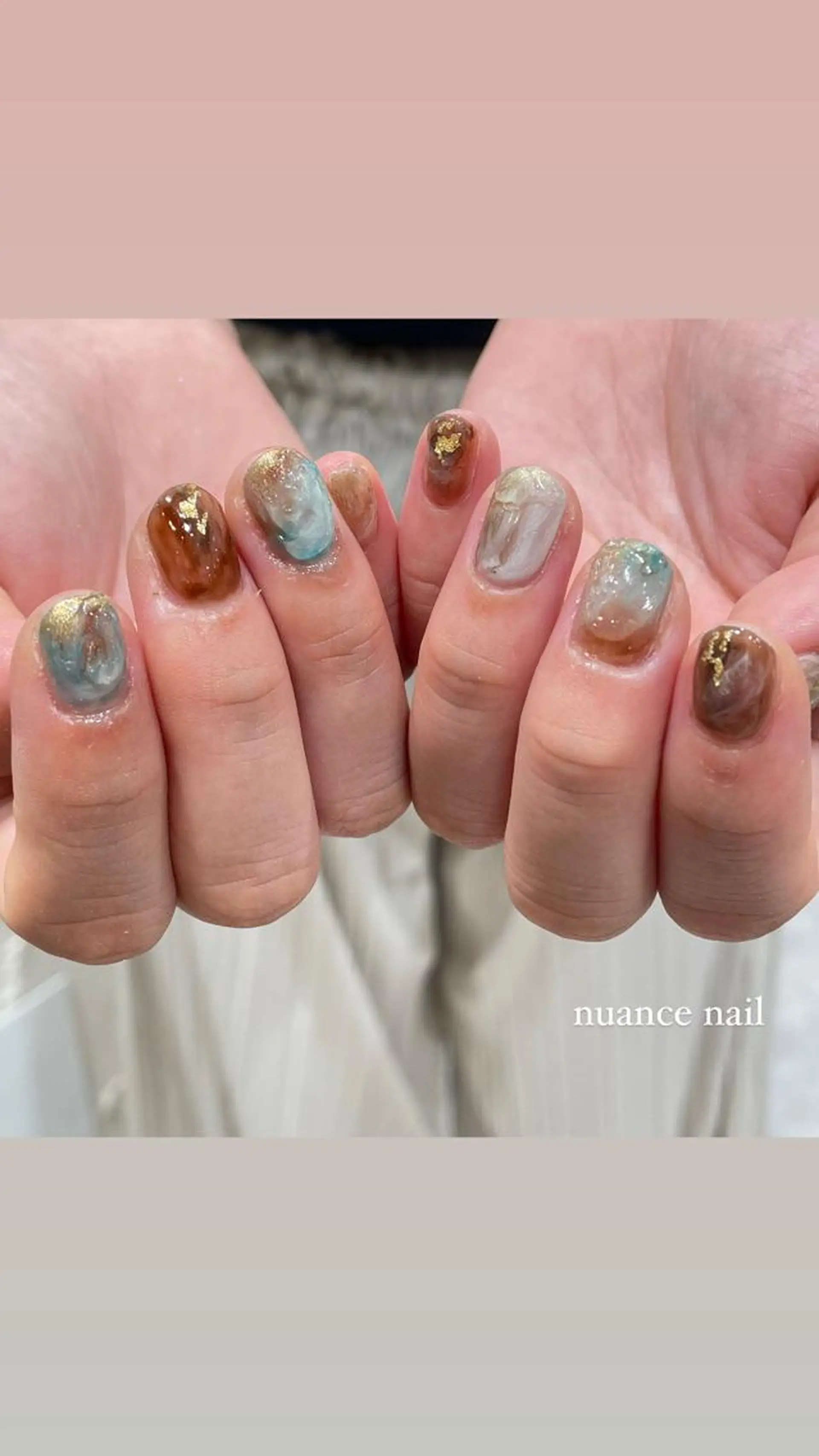 ネイル ハンドネイル 淡色ネイル 🎀moeのネイルデザイン