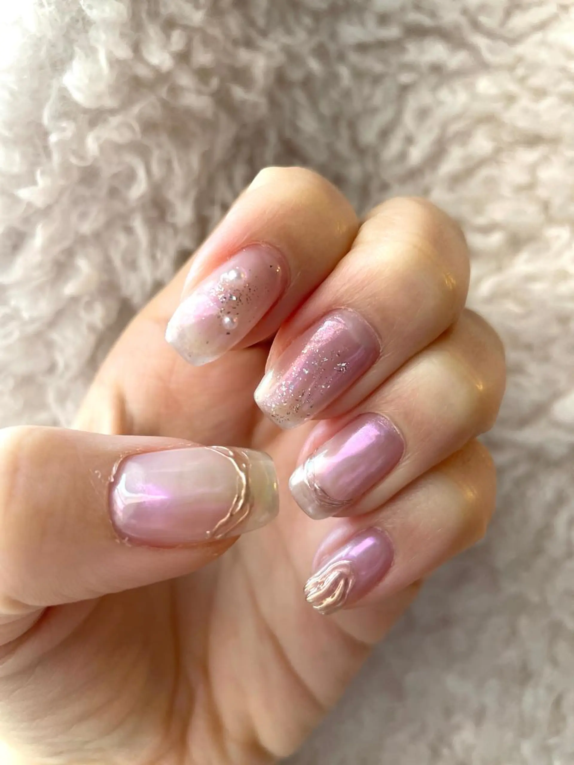 ネイル オーロラネイル おそろいネイル ミラーネイル 持ち込み Eve [nail ＊wax＊HBL]のエステ・リラクイメージ