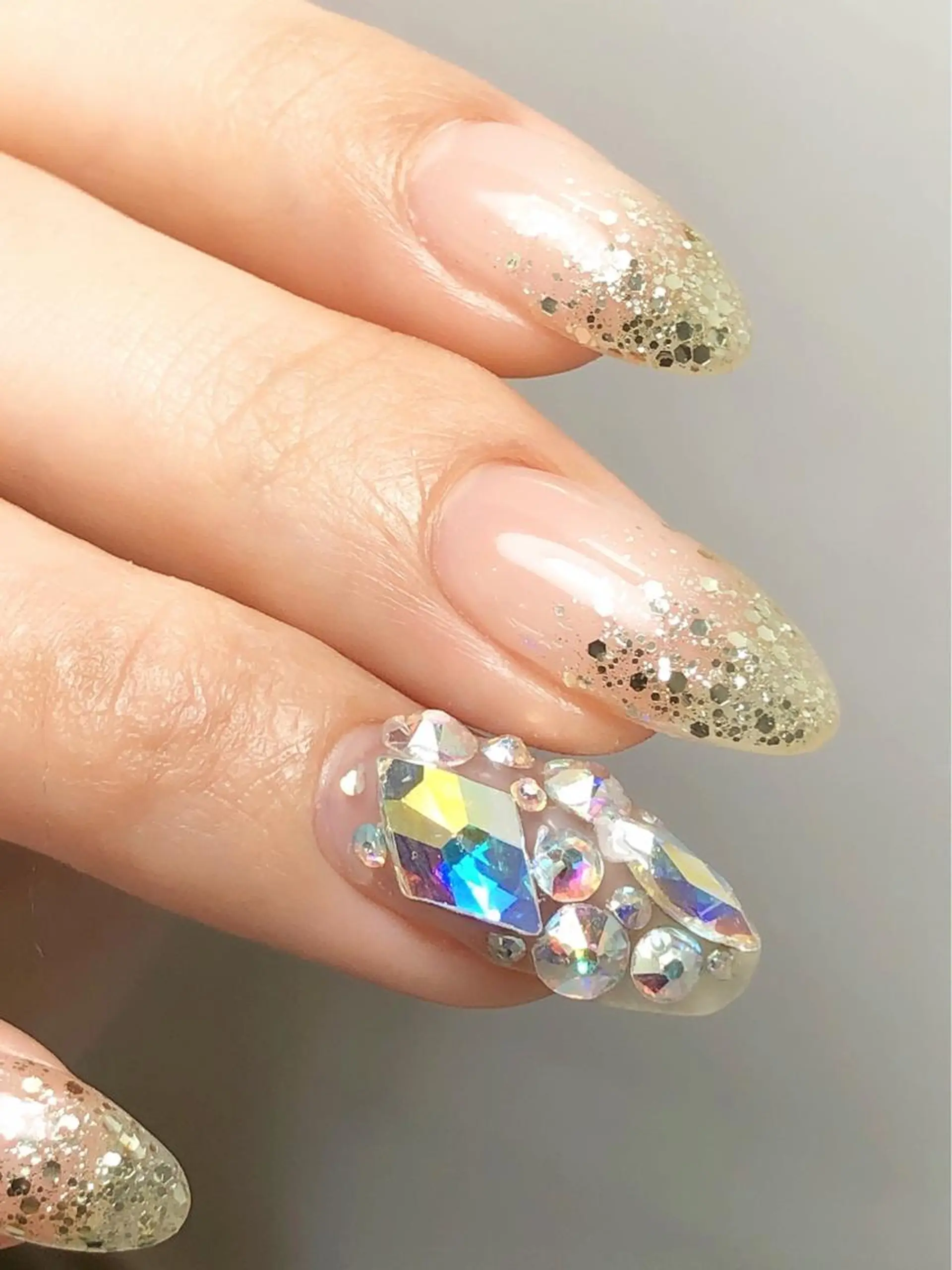 ネイル グラデーション ラメ(グリッター) ラメグラデーション 橘 弘子のネイルデザイン