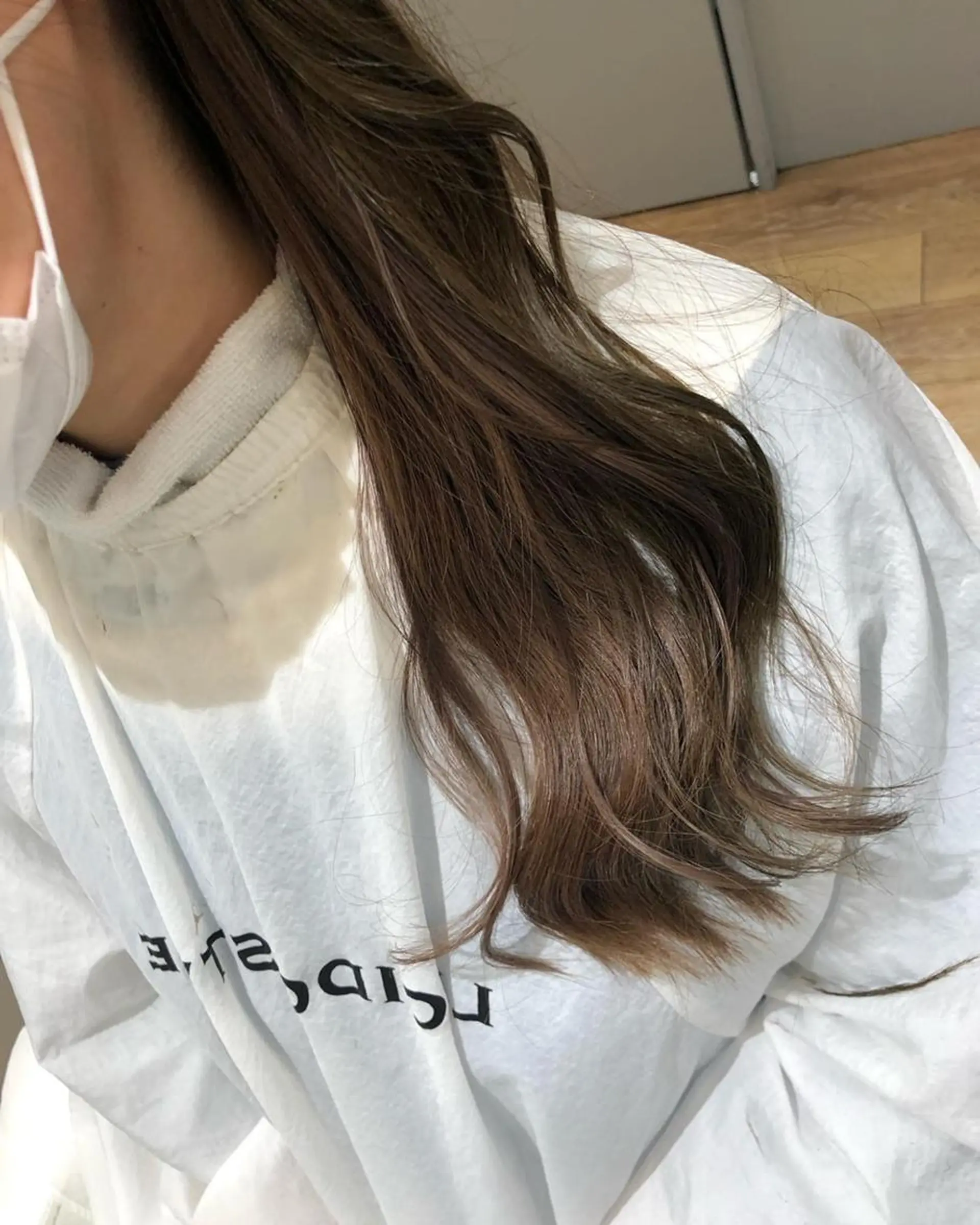 ミディアム カラー アッシュ ベージュカラー インナーカラー -5歳大人ﾊｲﾗｲﾄ ✨津嘉山のヘアスタイル