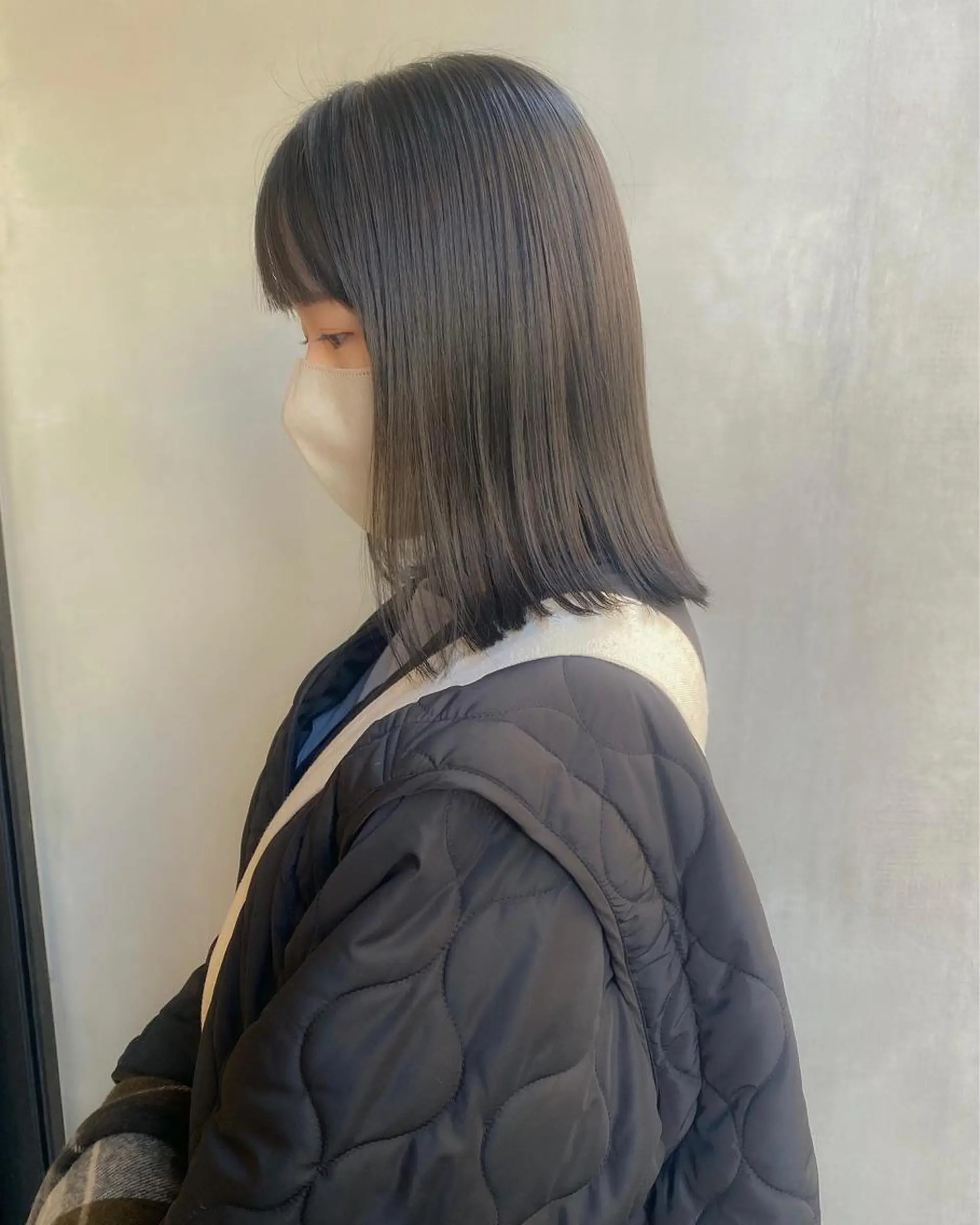 ミディアム カラー オリーブカラー オレンジ 板谷みさき /艶ボブ/藤沢美容室のヘアスタイル