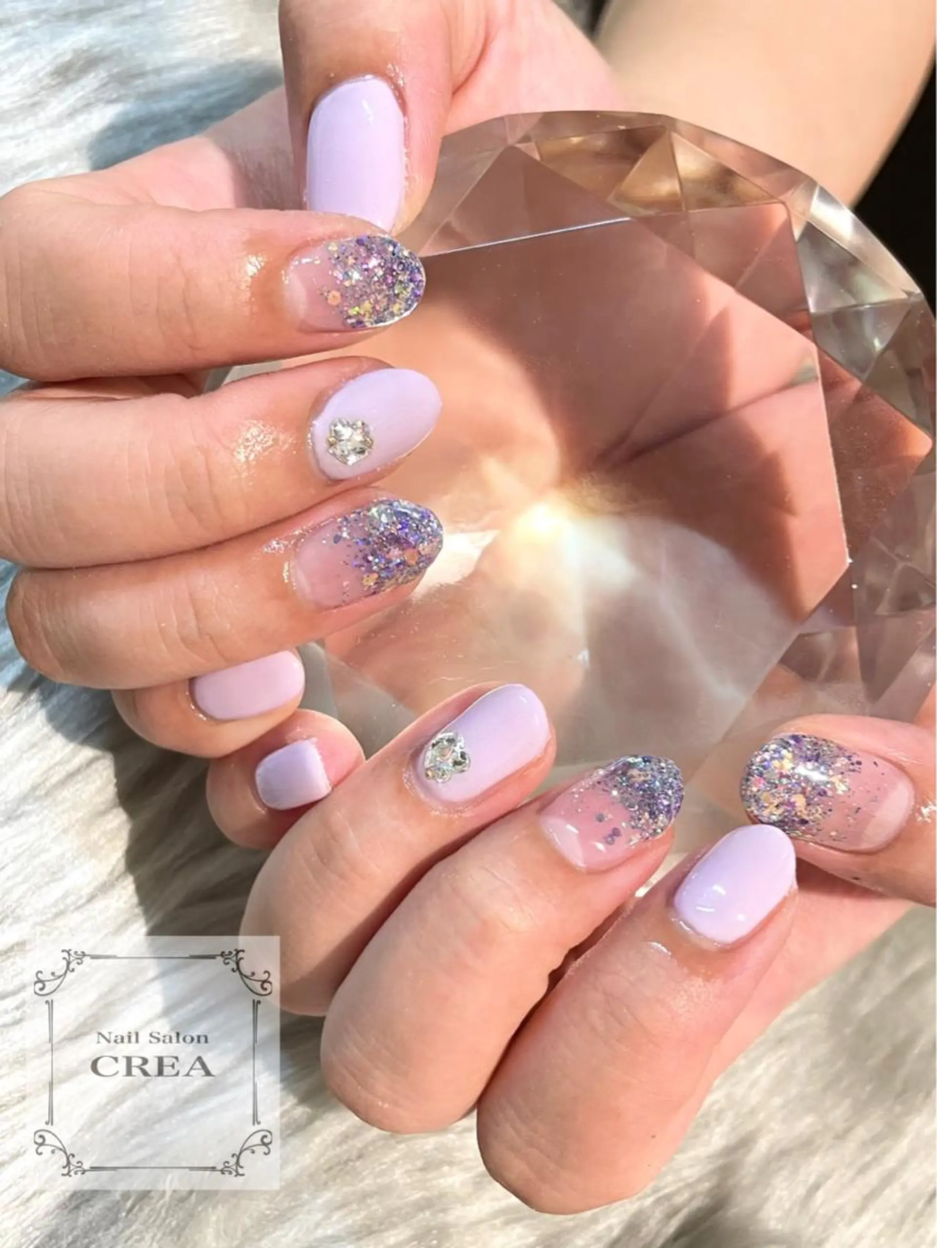 ネイル ストーンネイル ハンドネイル NailSalon CREAのネイルデザイン