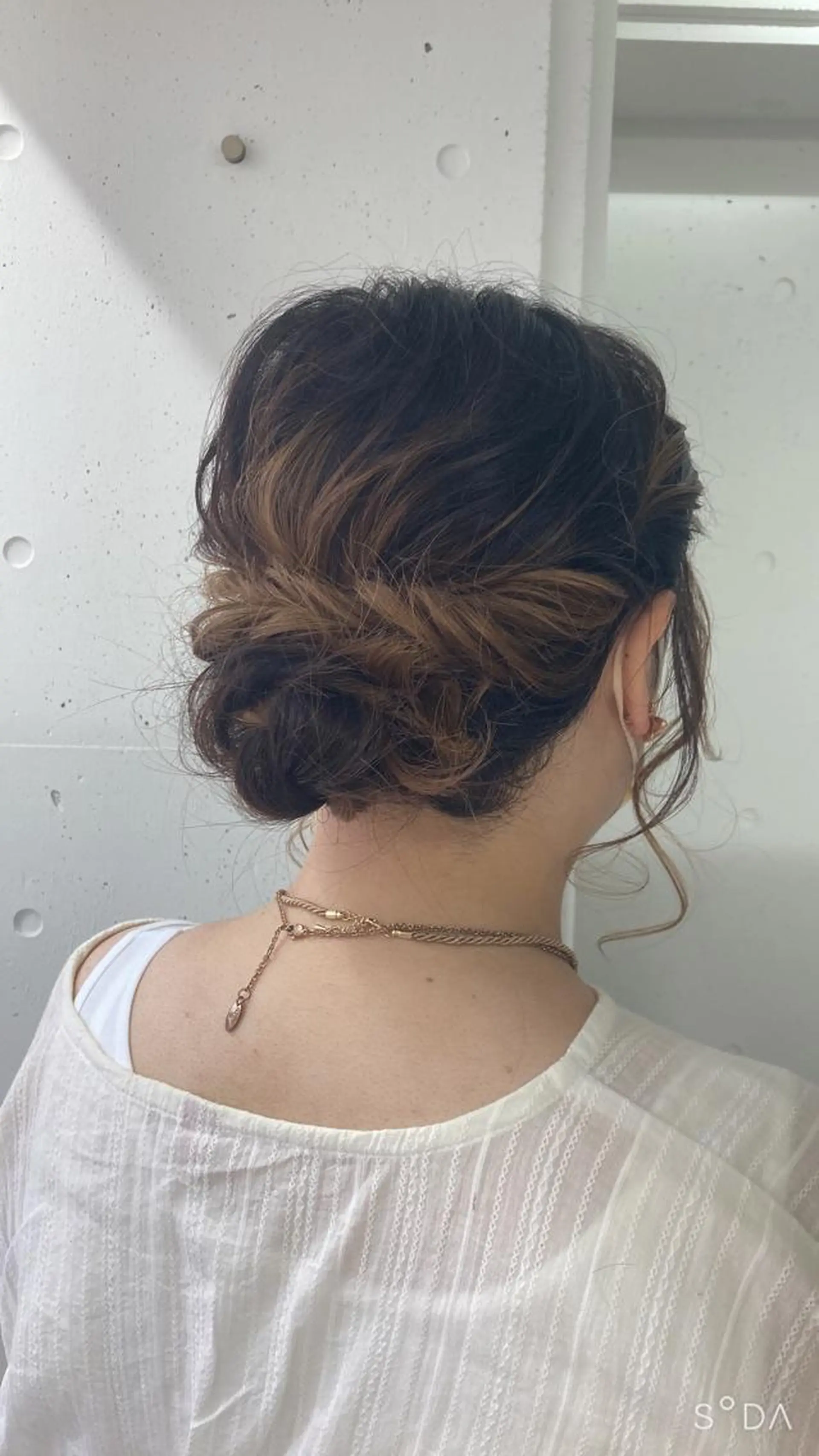 ミディアム ヘアアレンジ 結婚式・ブライダル ヘアセット ミルミー美容室所属・🦄💒💓齎藤 七海子🦄💒💓のマツエク・マツパデザイン