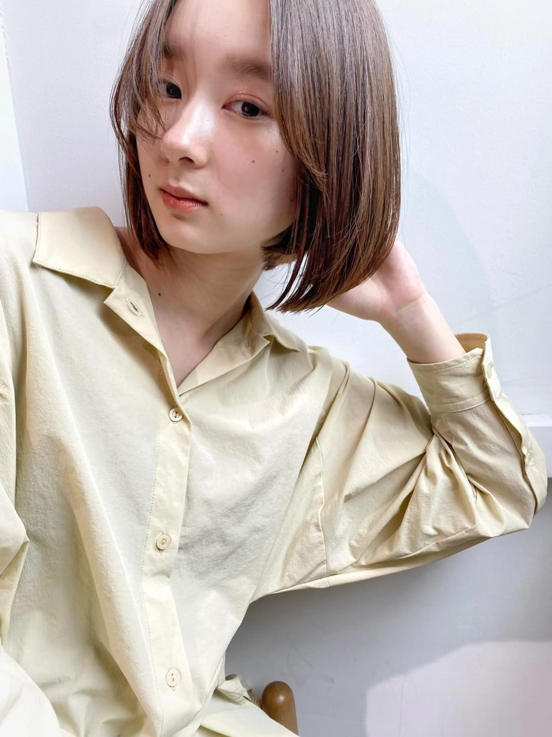 ショート カラー ワンレンボブ ボブ カット ヘアカラー トリートメント GO TODAY SHAiRE SALON Arc店所属・🉐メンズヘア特化 men's/ケンイチのヘアスタイル