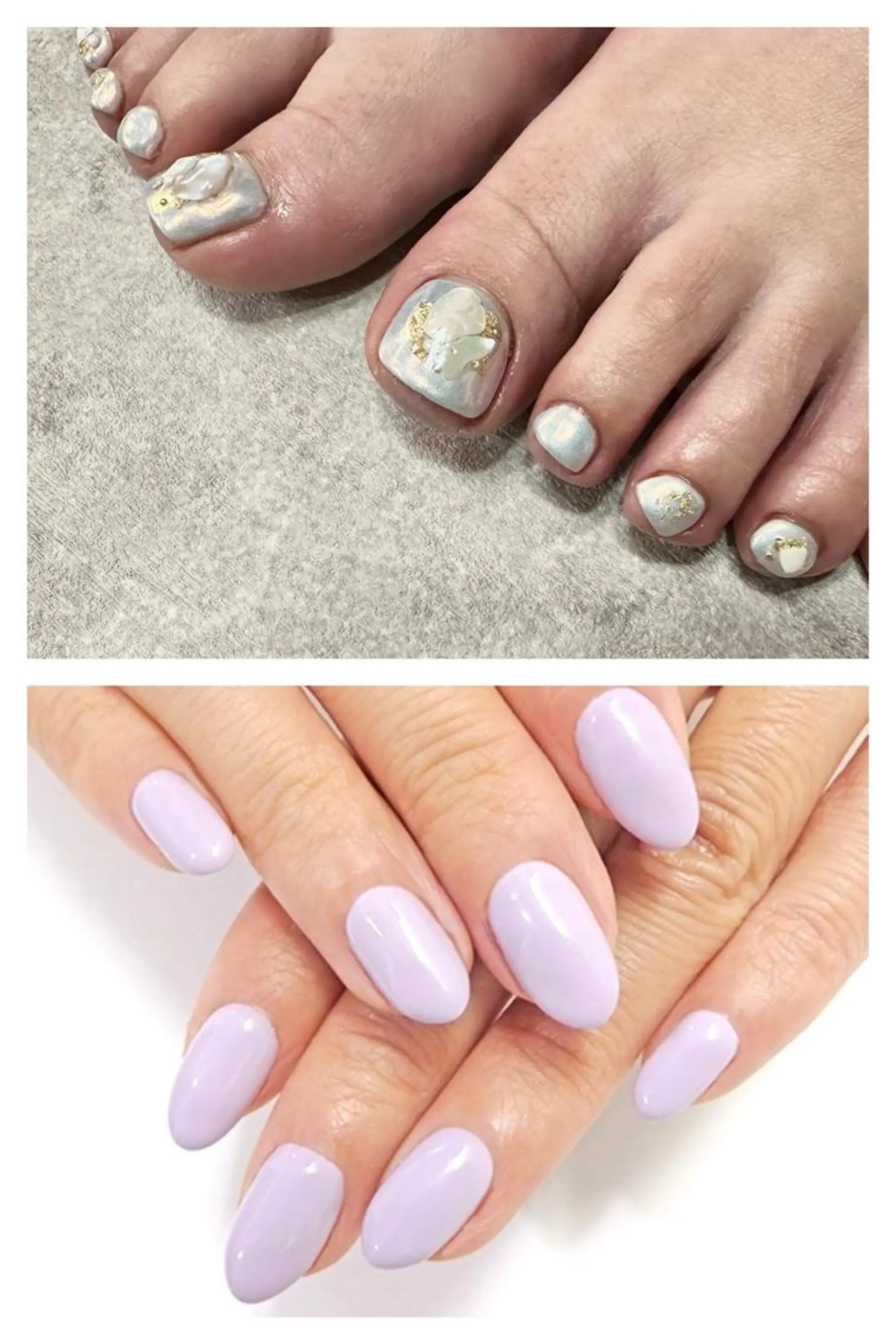 ネイル フットネイル フレンチネイル ジェルネイル ガラスフレンチ グラデーション ハンドネイル フットネイル 高多 瑠美のネイルデザイン