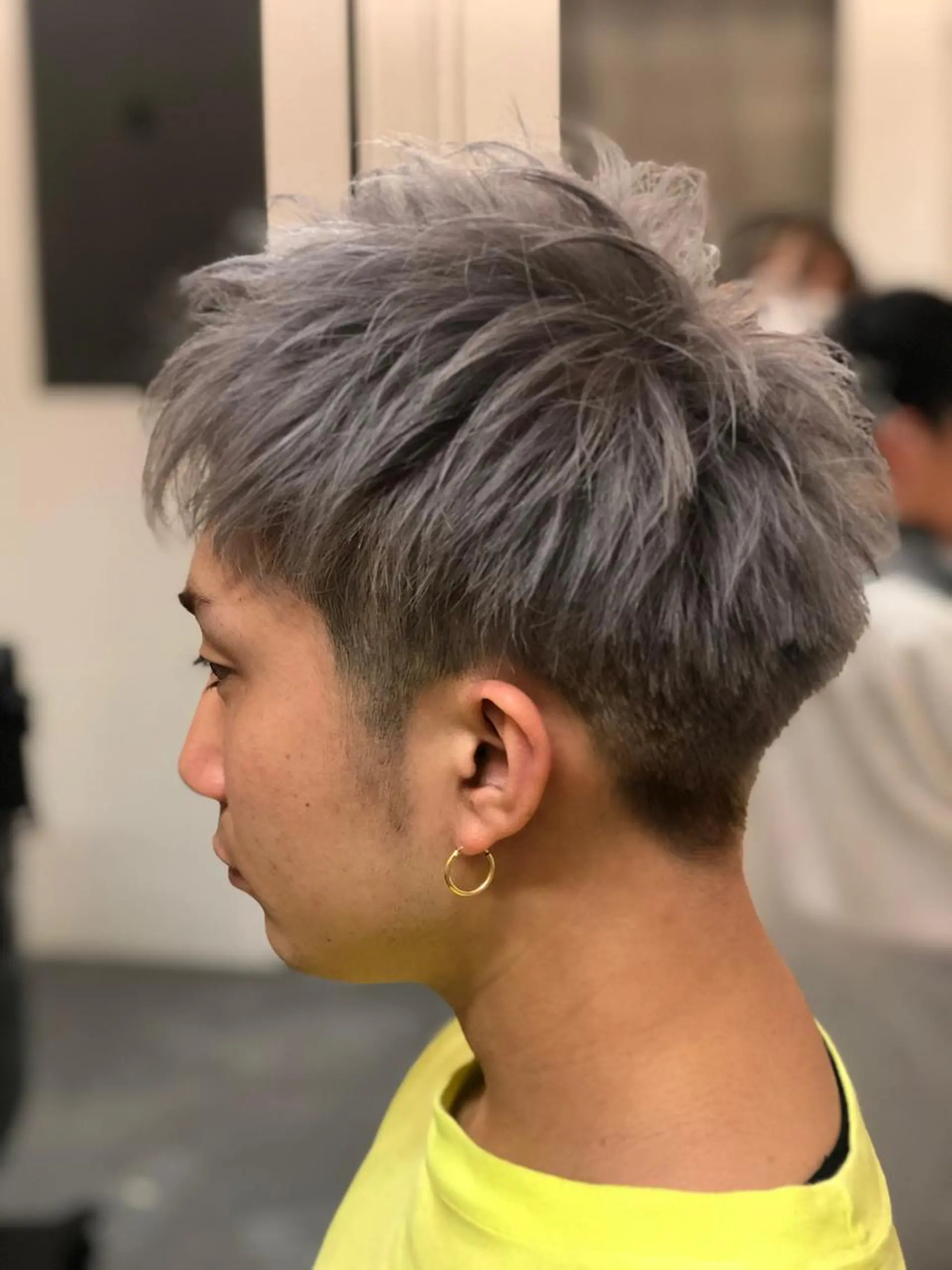 ショート カラー メンズ メンズブリーチ アッシュ ブリーチ 髪質改善　ナカゾノ タケシのヘアスタイル