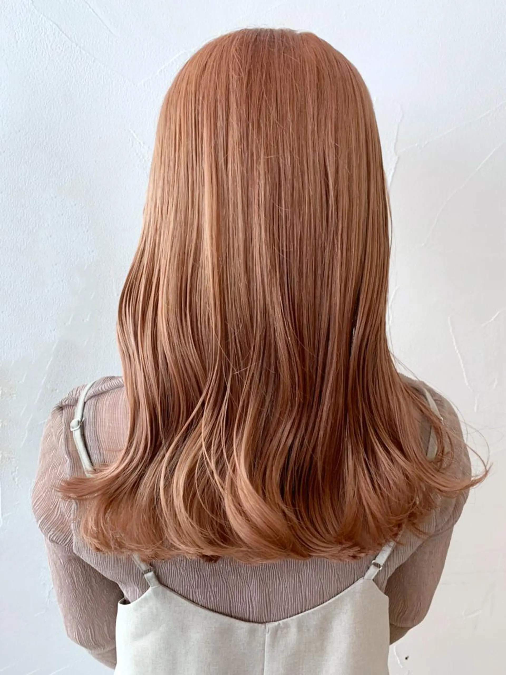 ミディアム パーマ カラー ヘアアレンジ ベージュカラー オレンジ オレンジベージュ カット ヘアカラー トリートメント ITbyALBUM 八王子店のヘアスタイル