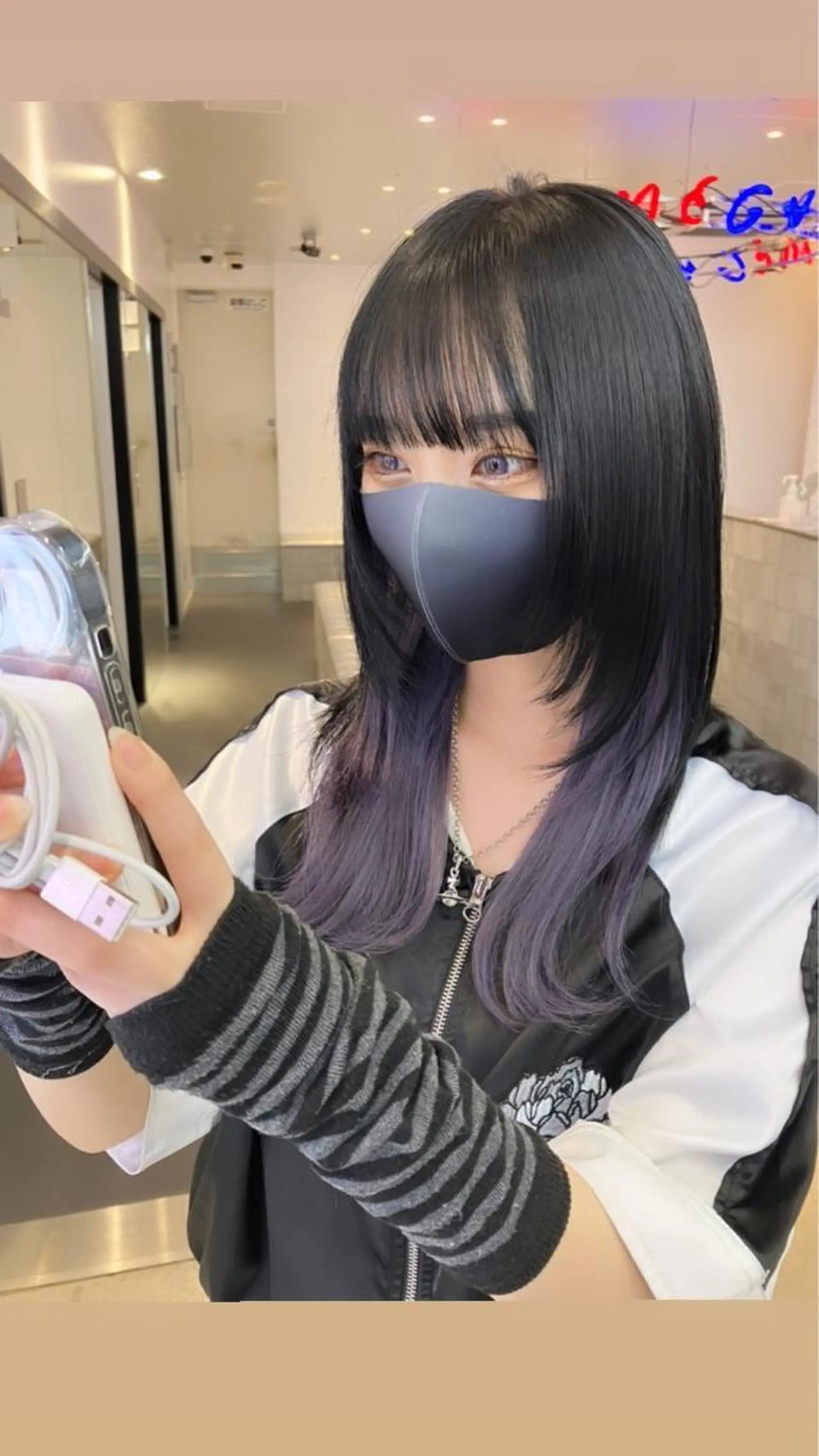 ロング カラー 縮毛矯正 トリートメント 🥣ミコト/ウルフ ハイトーン特化🥣のヘアスタイル