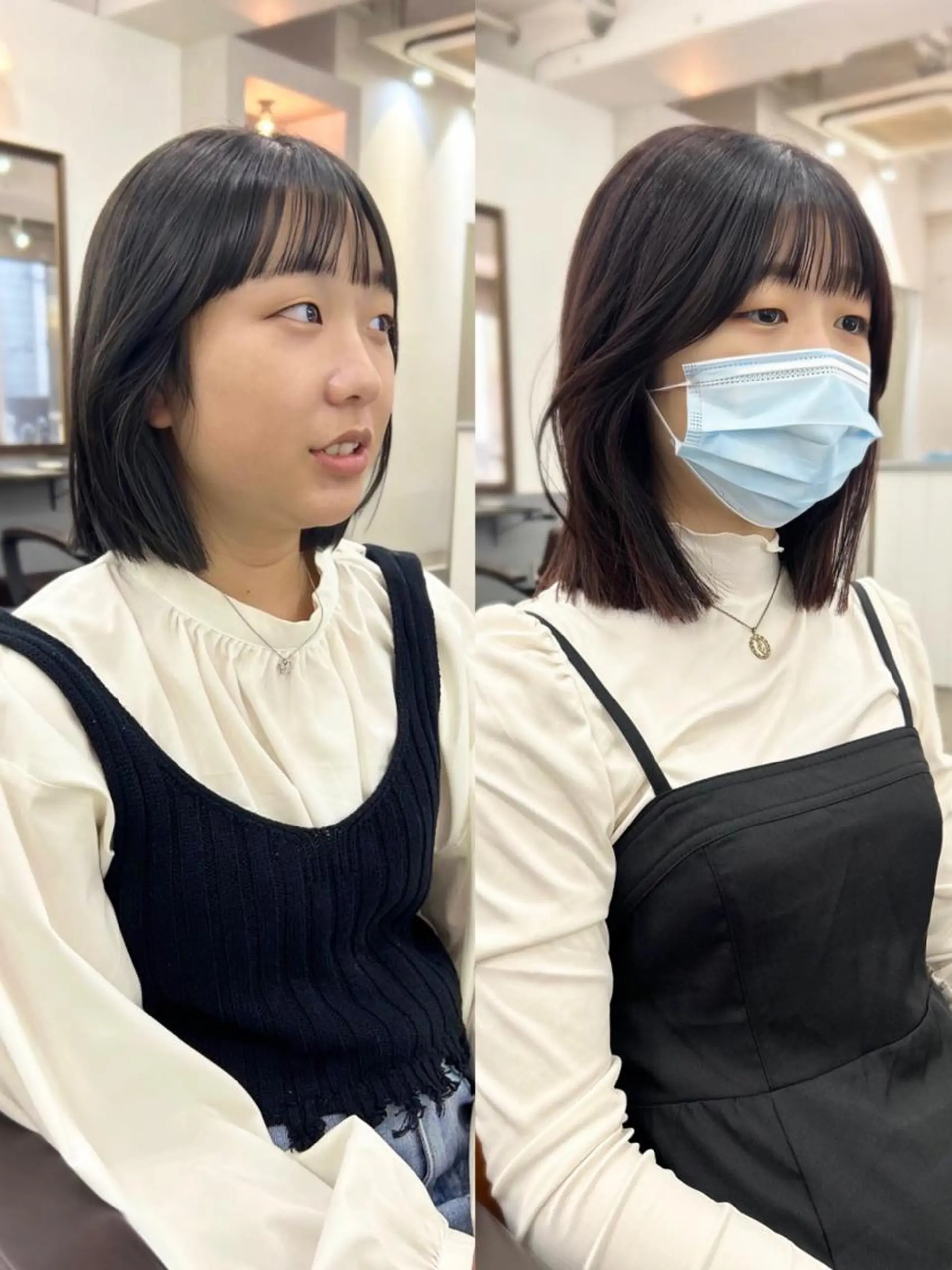 ショート カラー オリーブ/アッシュ やわらか透明感カラーのヘアスタイル