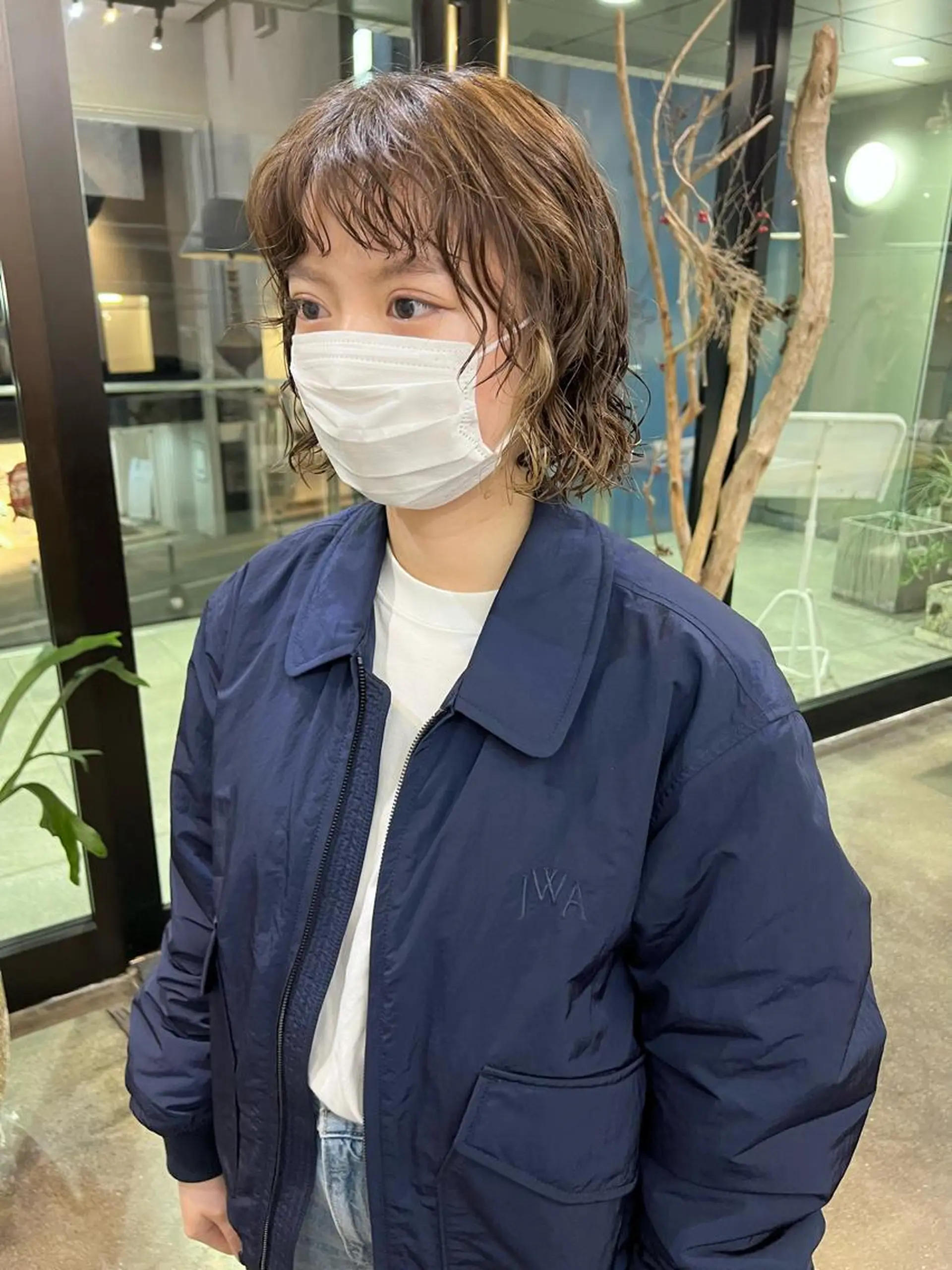 ショート パーマ ボブ カット パーマ 千葉 郁也のヘアスタイル