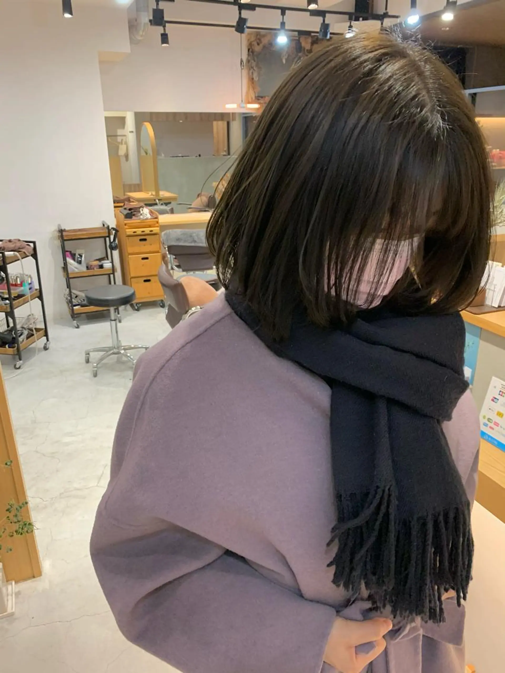 ミディアム カラー ヘアアレンジ GO TODAY シェアサロン 表参道Flos店所属・nishi fuyumiのヘアスタイル