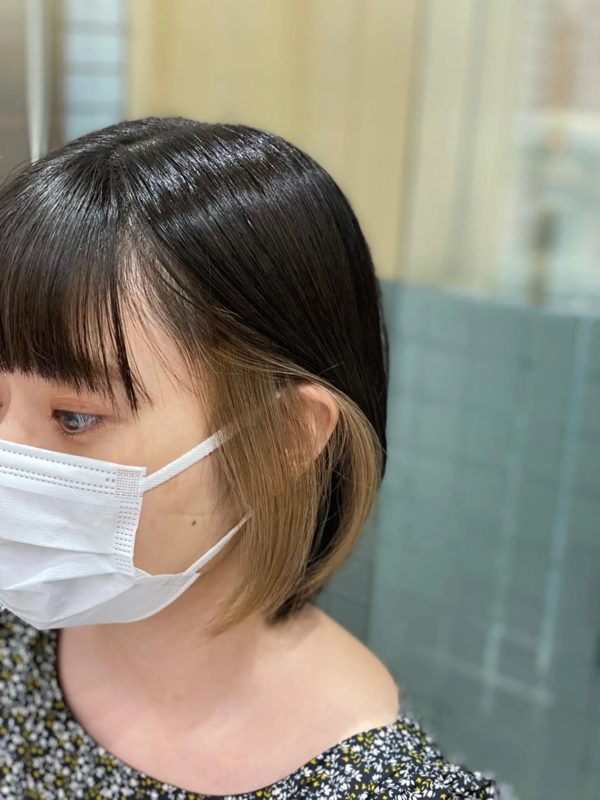 ショート カラー ブリーチ 韓国ボブ/縮毛矯正 /レイヤーカットのヘアスタイル