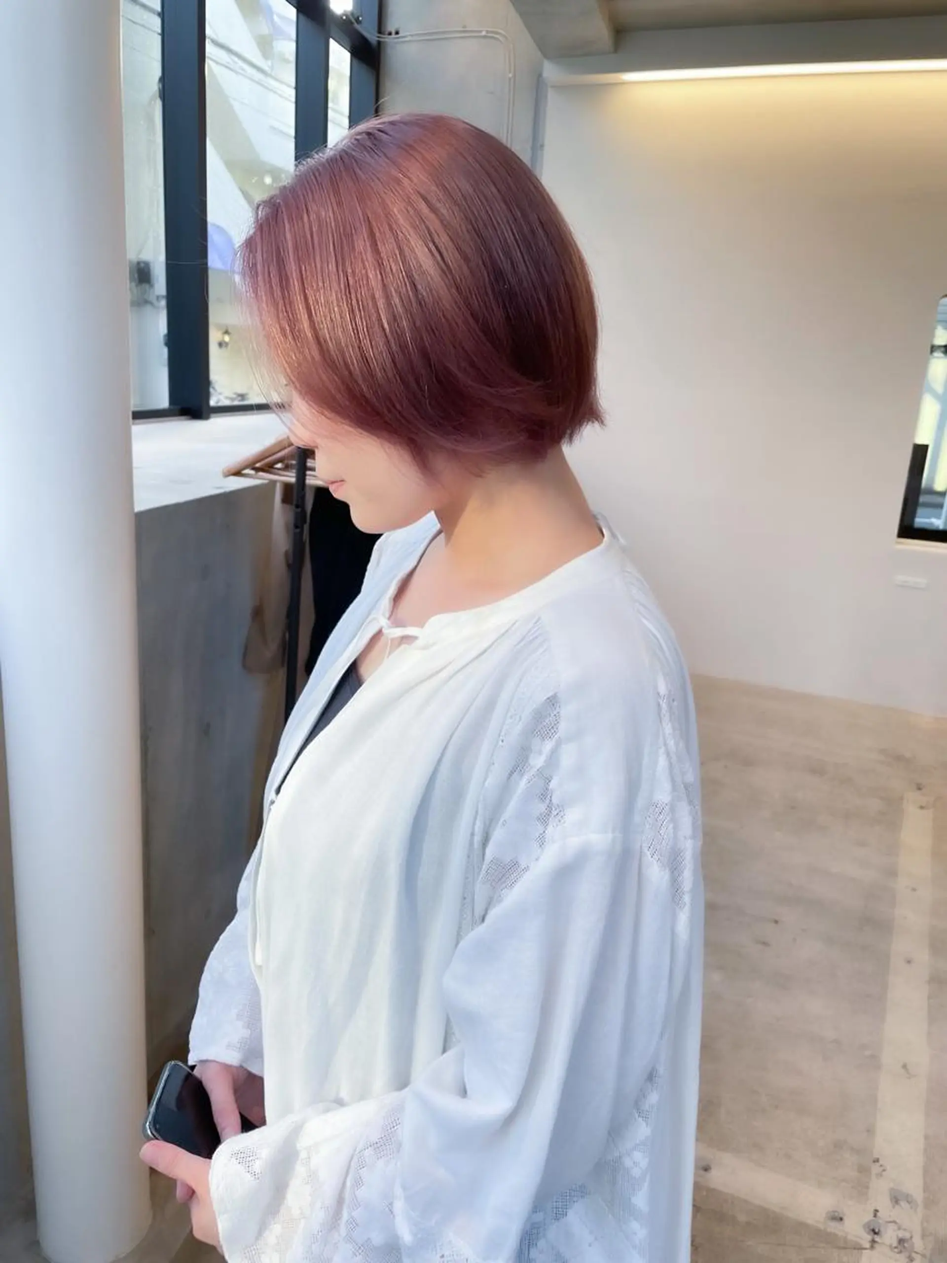 ショート カラー ヘアアレンジ ミニボブ/ブリーチ 🌈MISATOのヘアスタイル