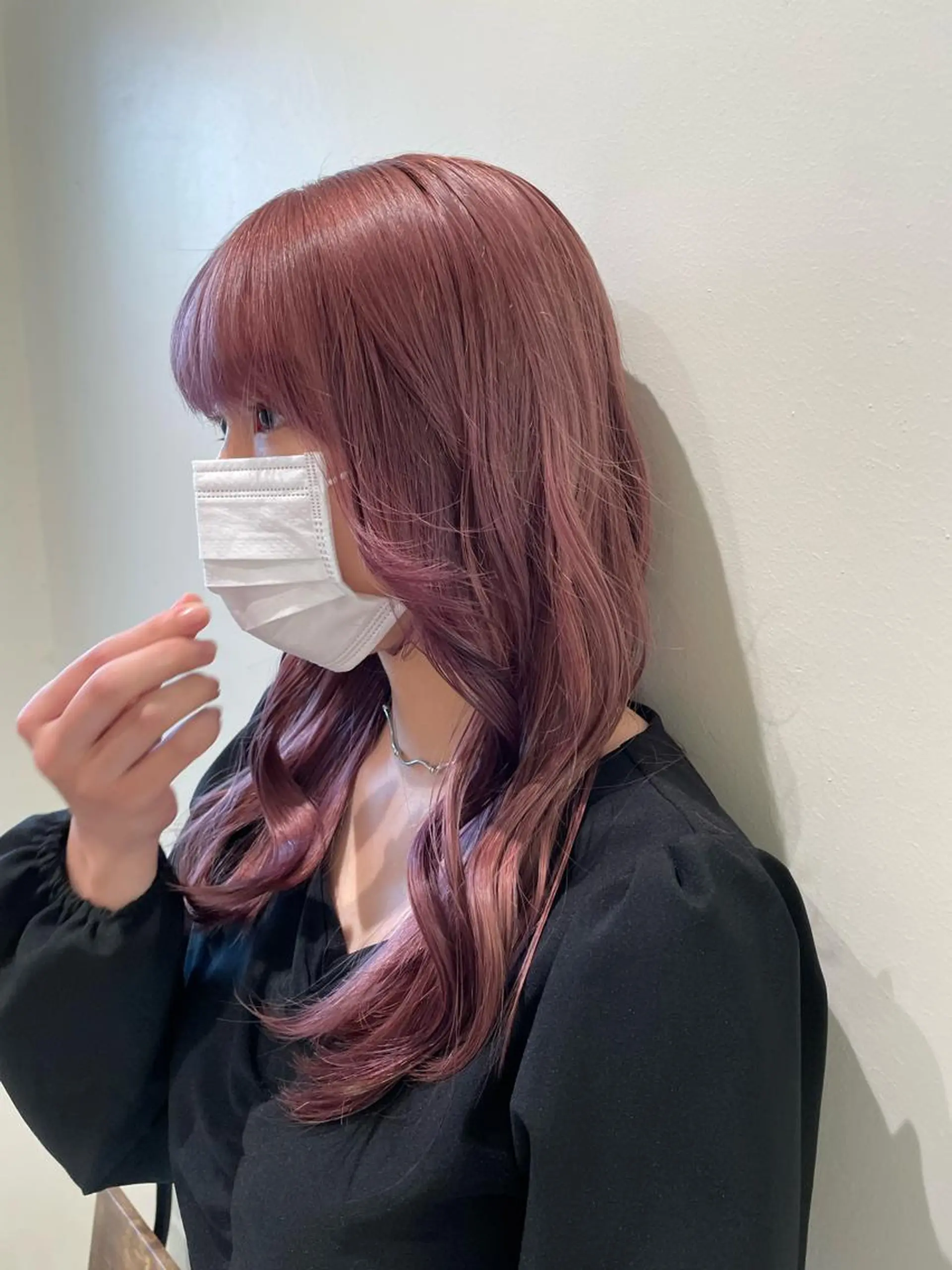 セミロング カラー ブリーチ ボブ/インナーカラー /眉毛/Miyuのヘアスタイル