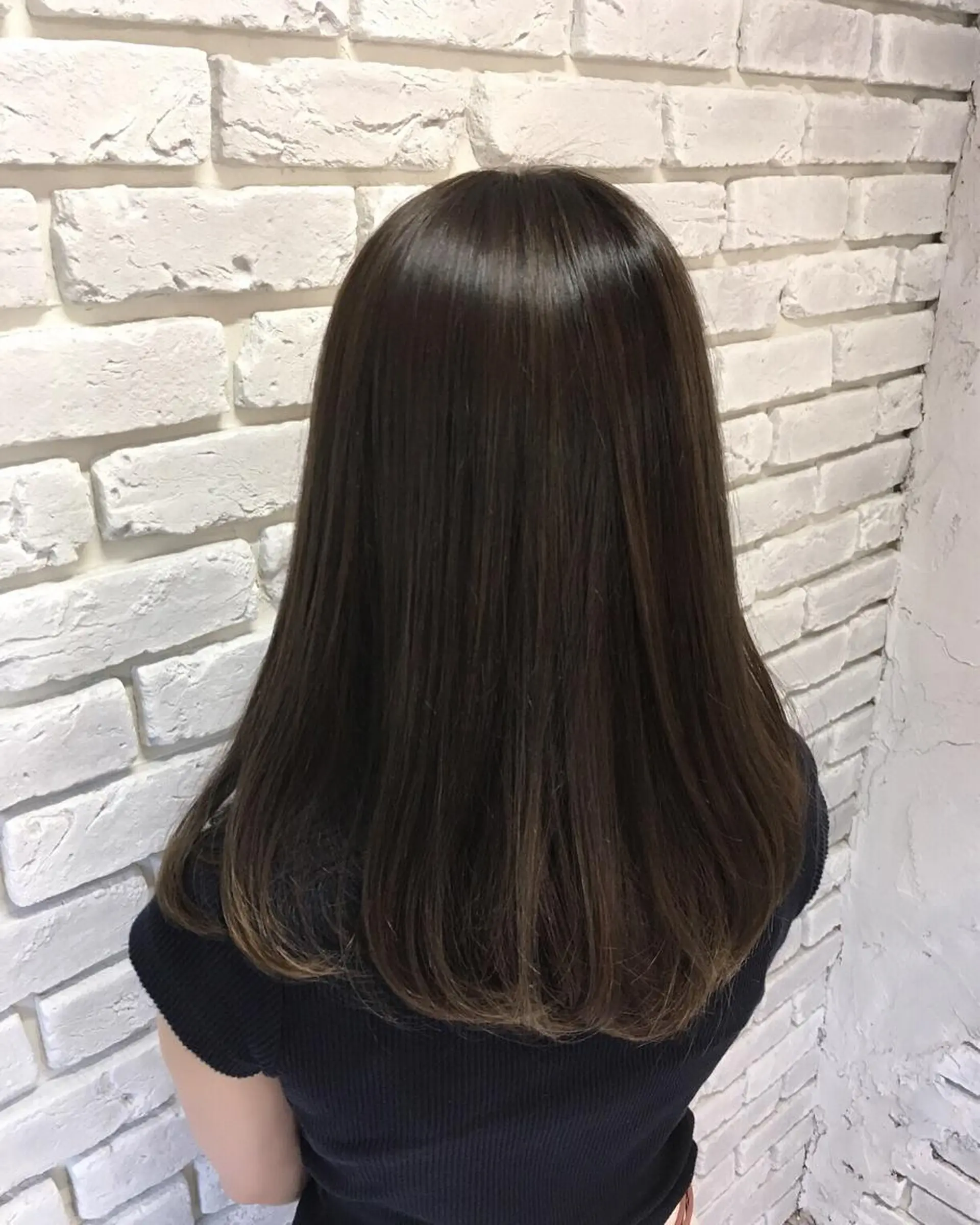 ロング カラー カット 縮毛矯正 トリートメント 江幡 渉のヘアスタイル