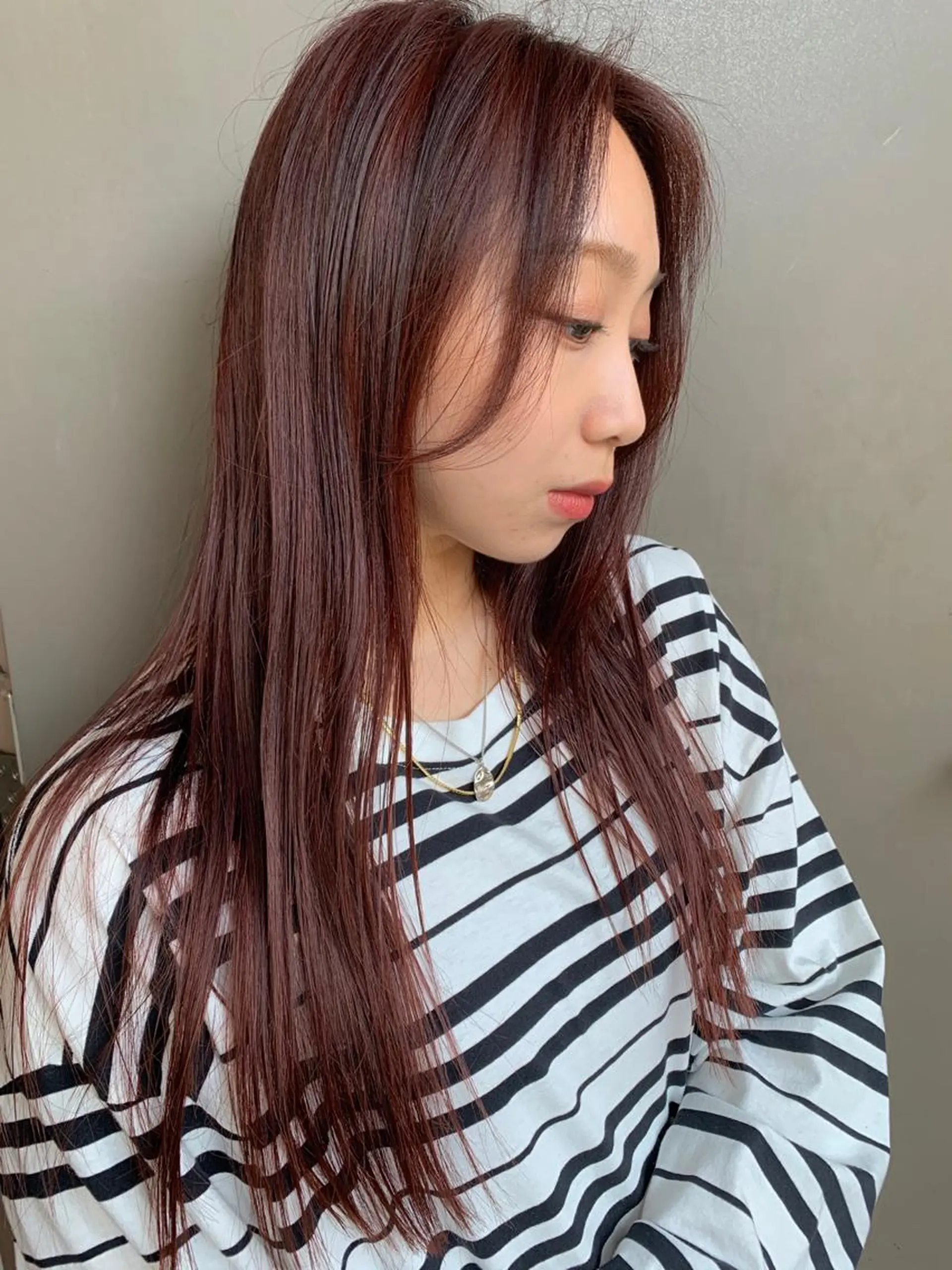 ロング カラー カット ヘアカラー トリートメント 髪質改善will hairdesignのヘアスタイル