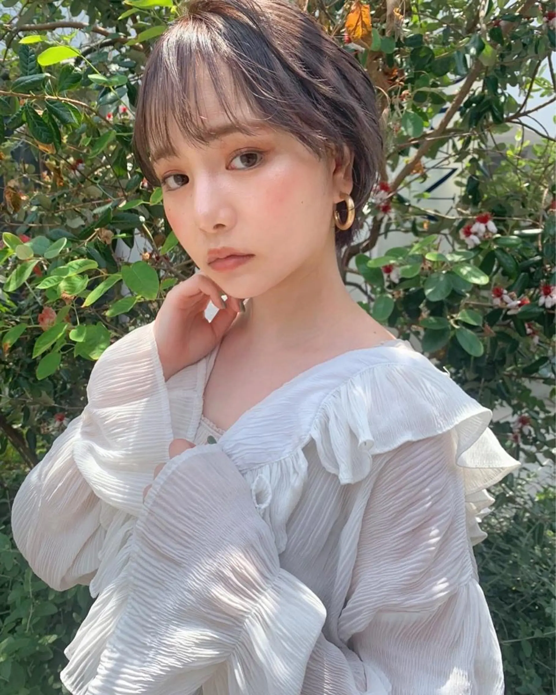 ショート カラー ヘアアレンジ ブリーチ 透明感カラー カット パーマ sakoda shunkiのヘアスタイル