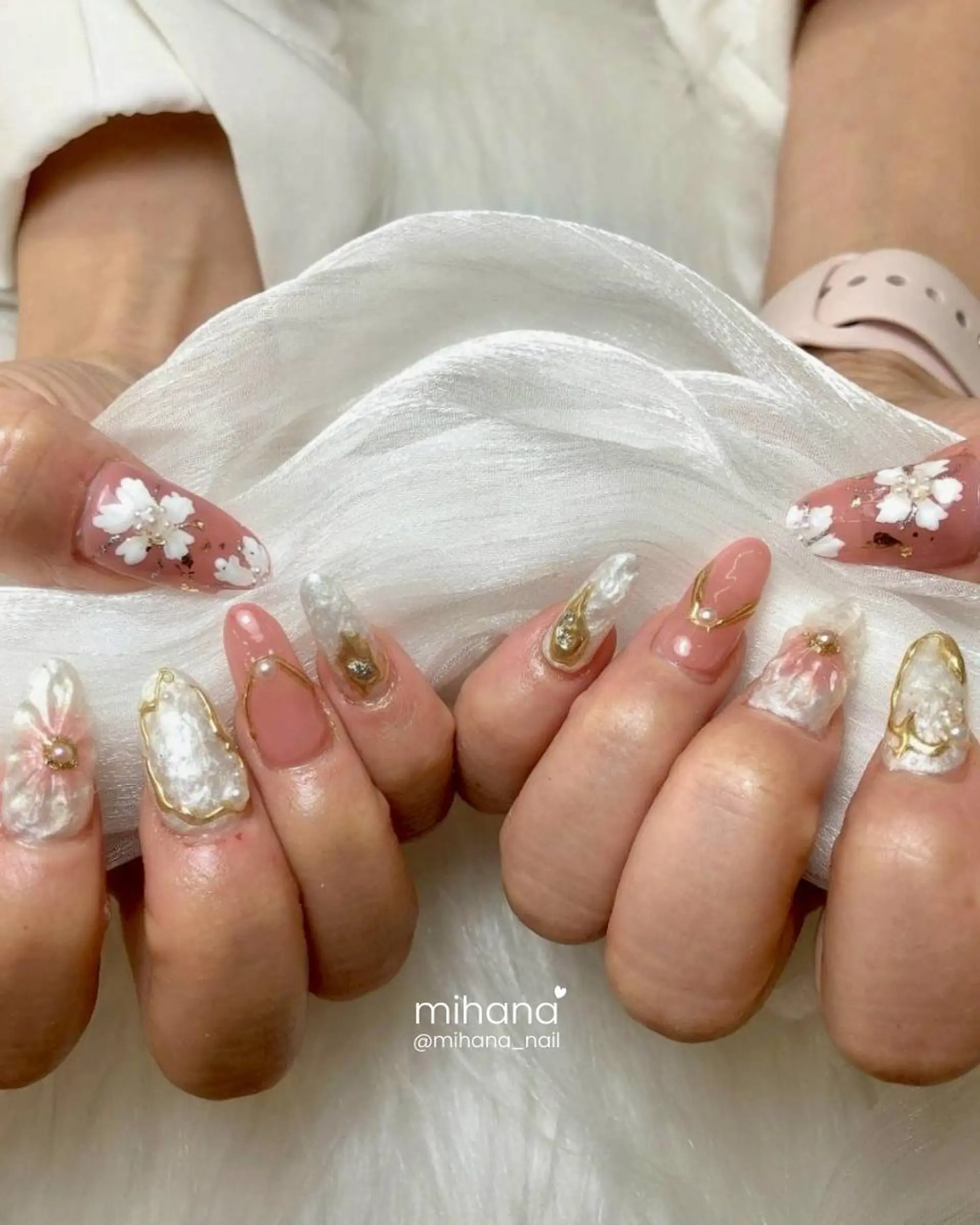 ネイル ジェルネイル 韓国ネイル パラジェル ワンホンネイル MIHANA 西川口 ／Jrネイリストのネイルデザイン