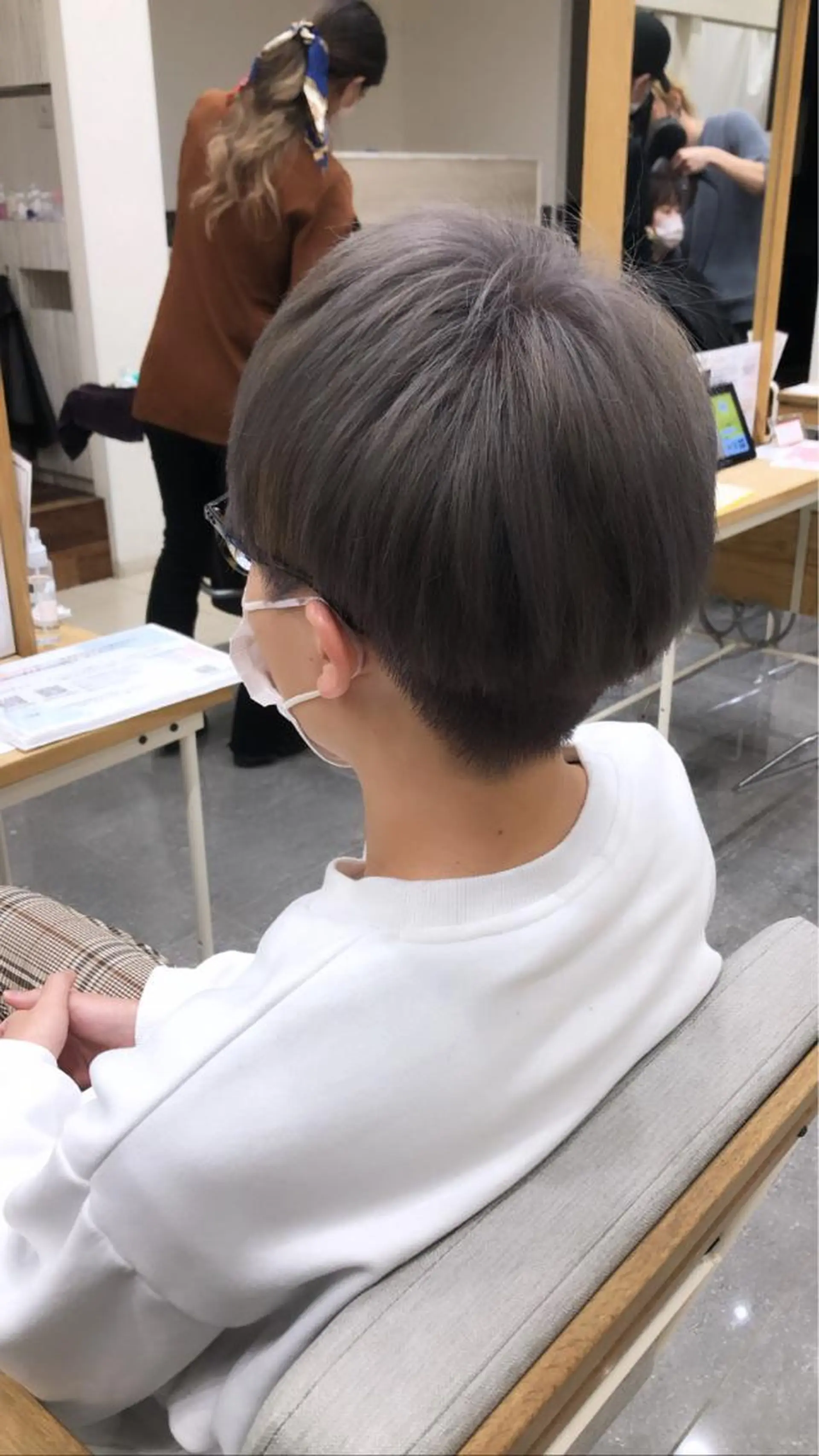 メンズ 太白区白髪ぼかし/ ボブカット/千葉達人のヘアスタイル