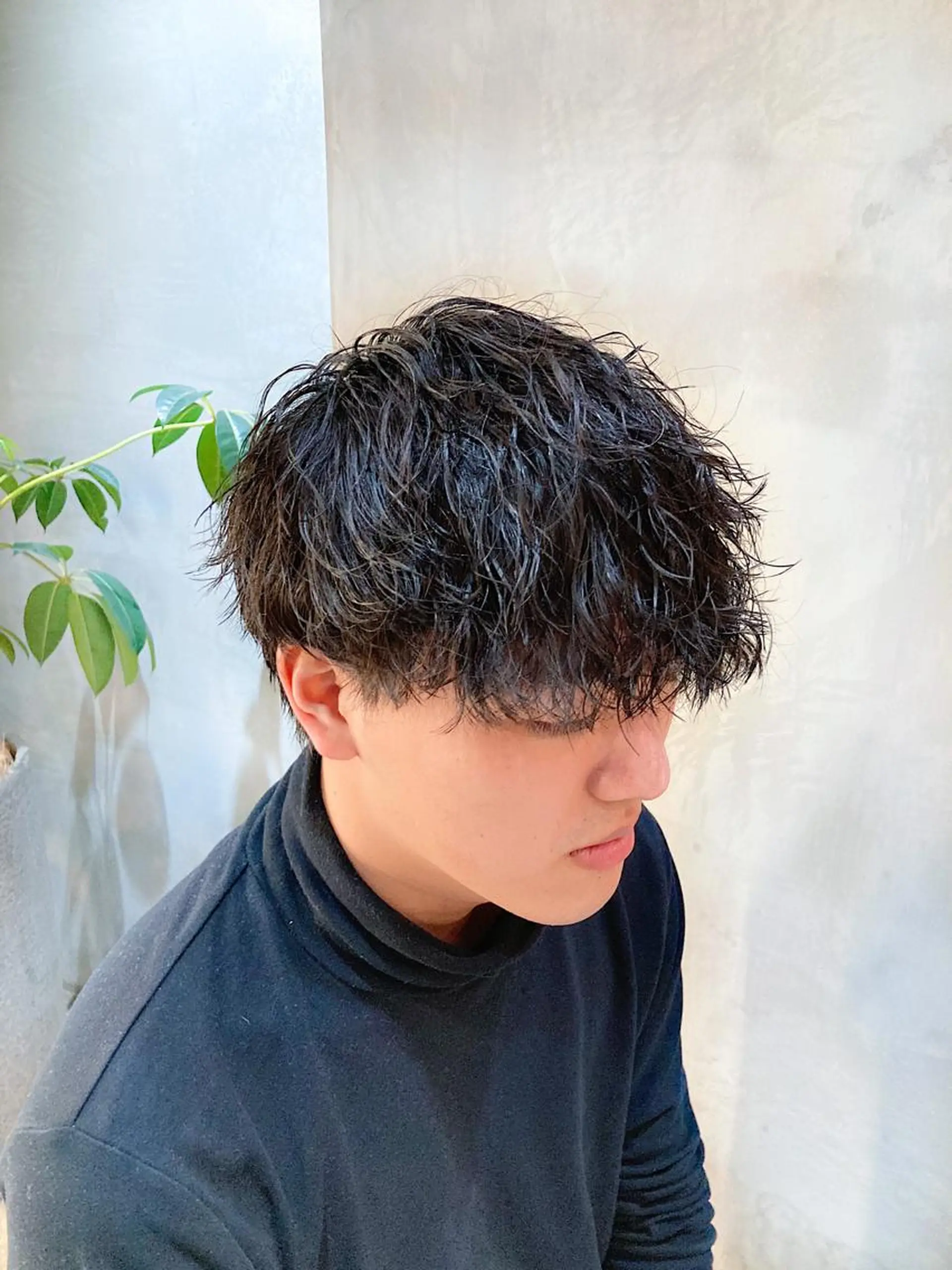 ショート パーマ メンズ 波巻きスパイラルパー マ/シャドウパーマ駿のヘアスタイル