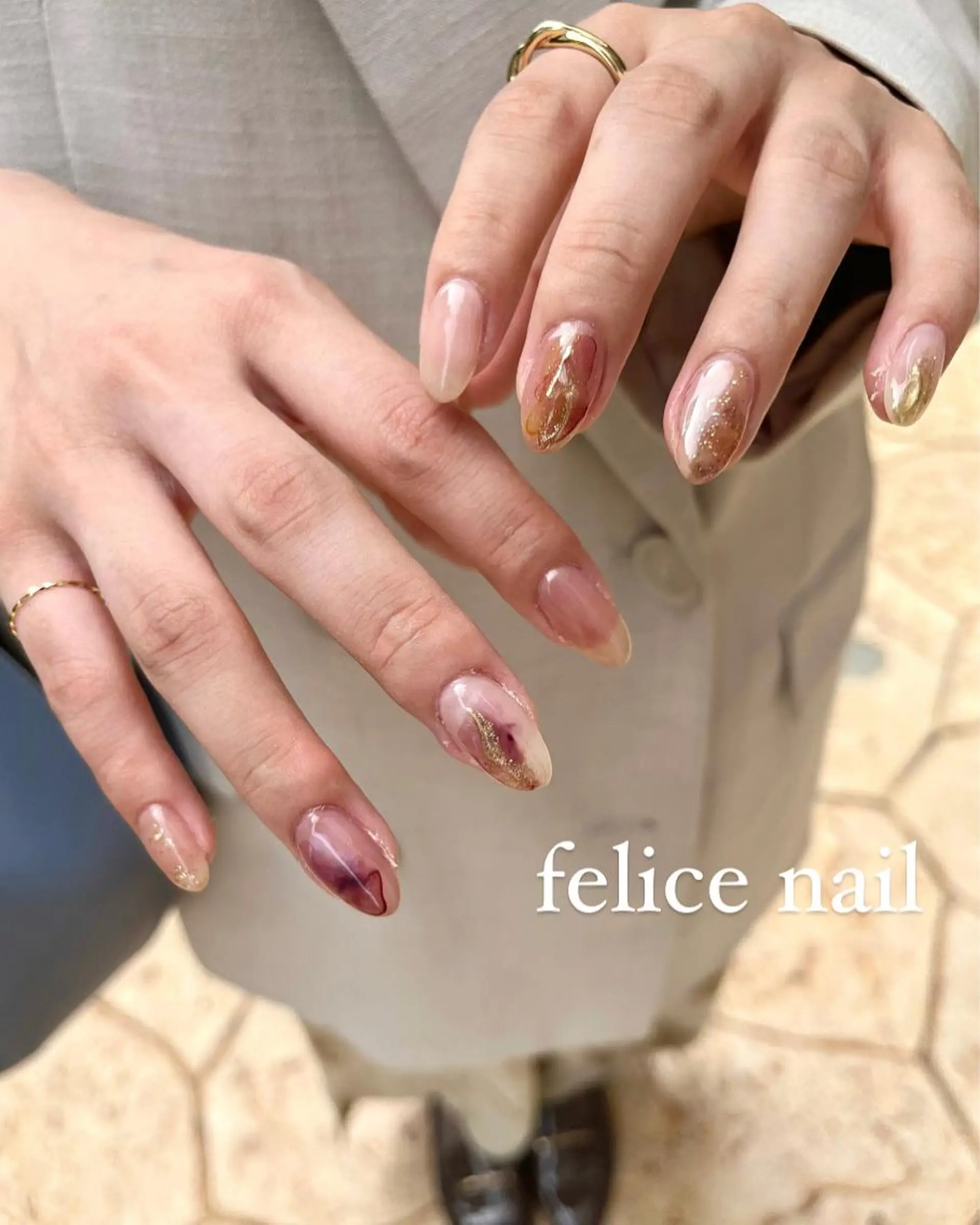 ネイル ジェルネイル ニュアンスネイル オフィスネイル パラジェル felice nailのネイルデザイン