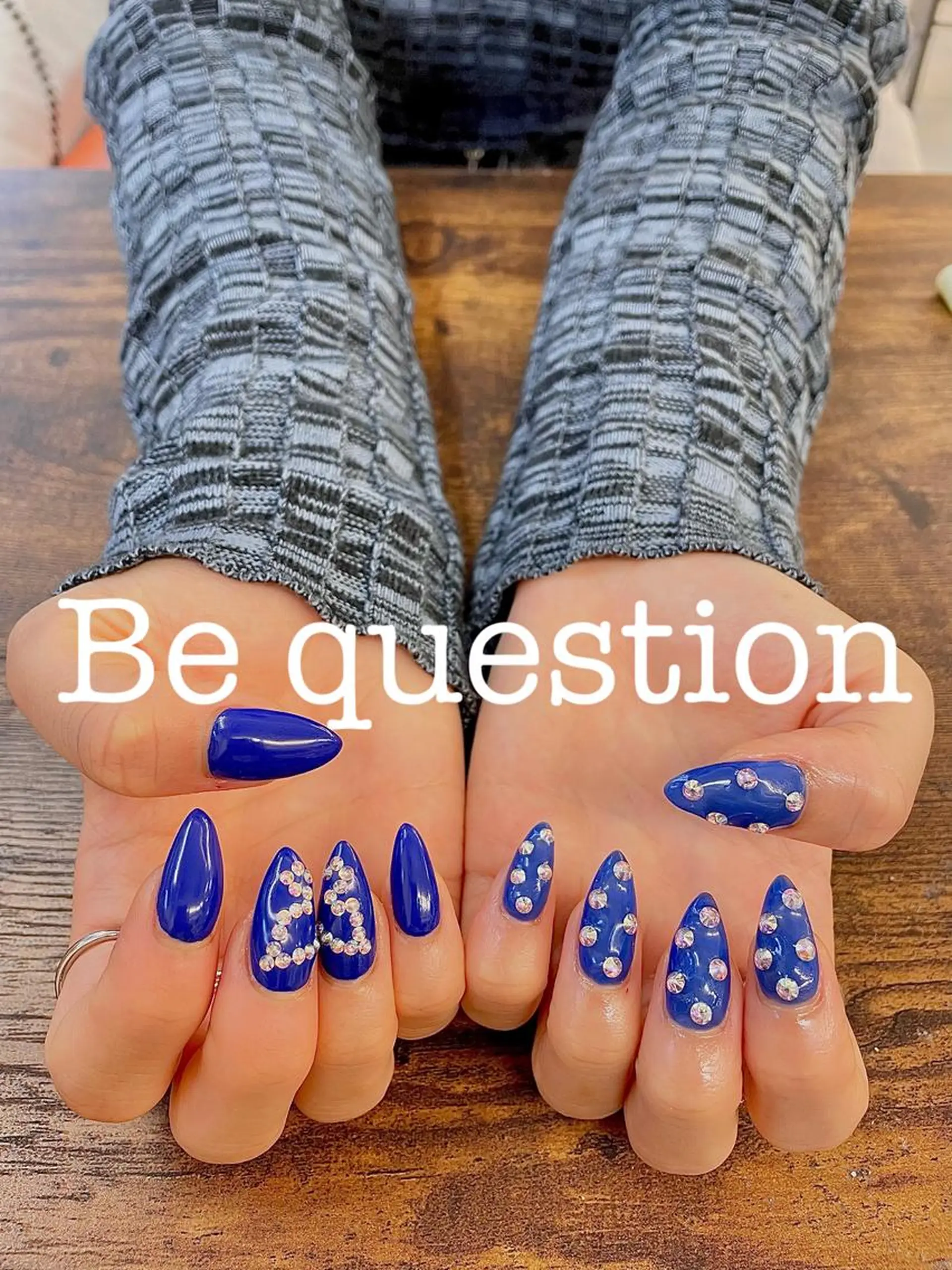 ネイル ブルー ハンドネイル ueki junのネイルデザイン