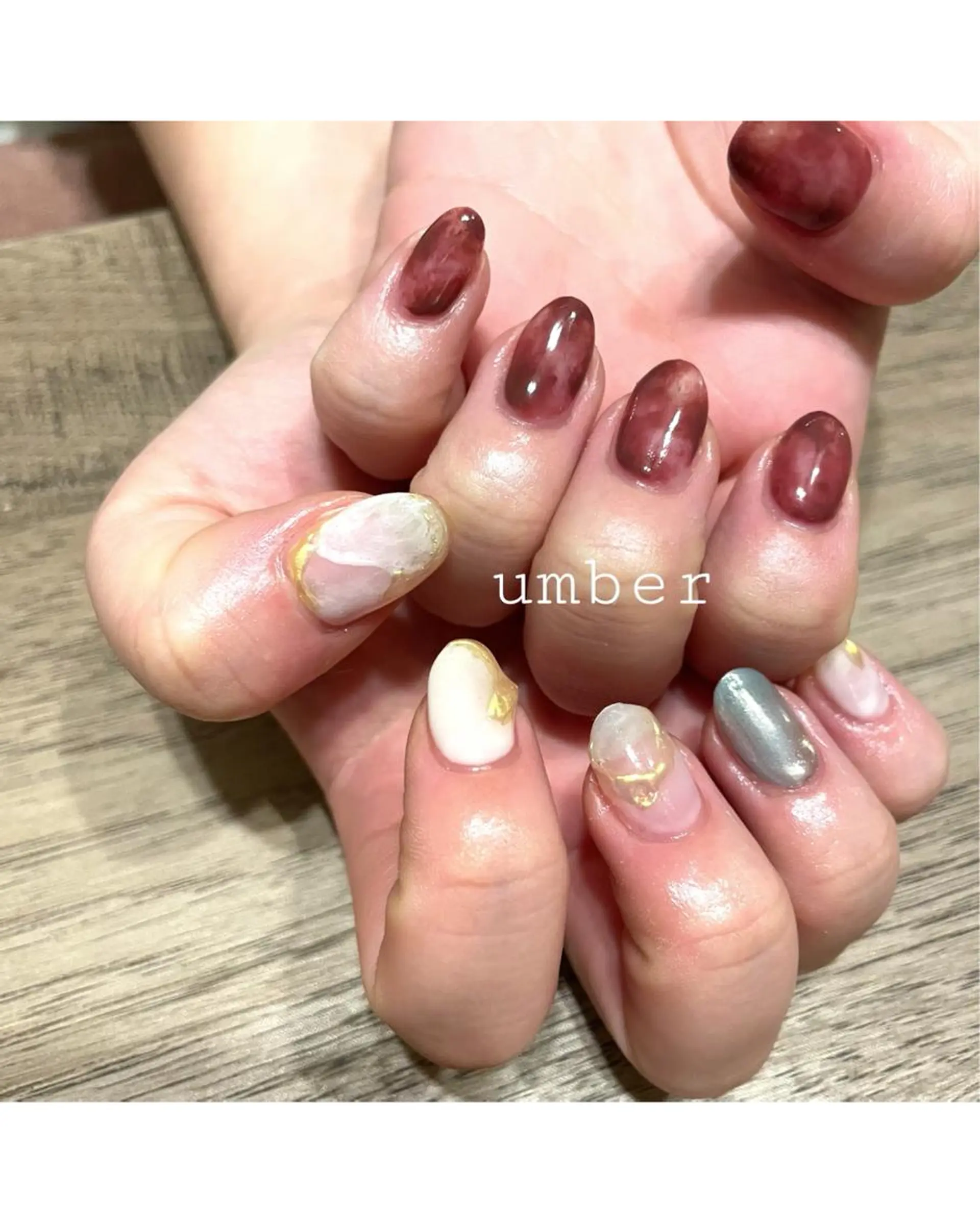 ネイル クリアネイル フットネイル フレンチネイル マグネットネイル メンズネイル ハンドネイル umber 三茶1分のネイルデザイン