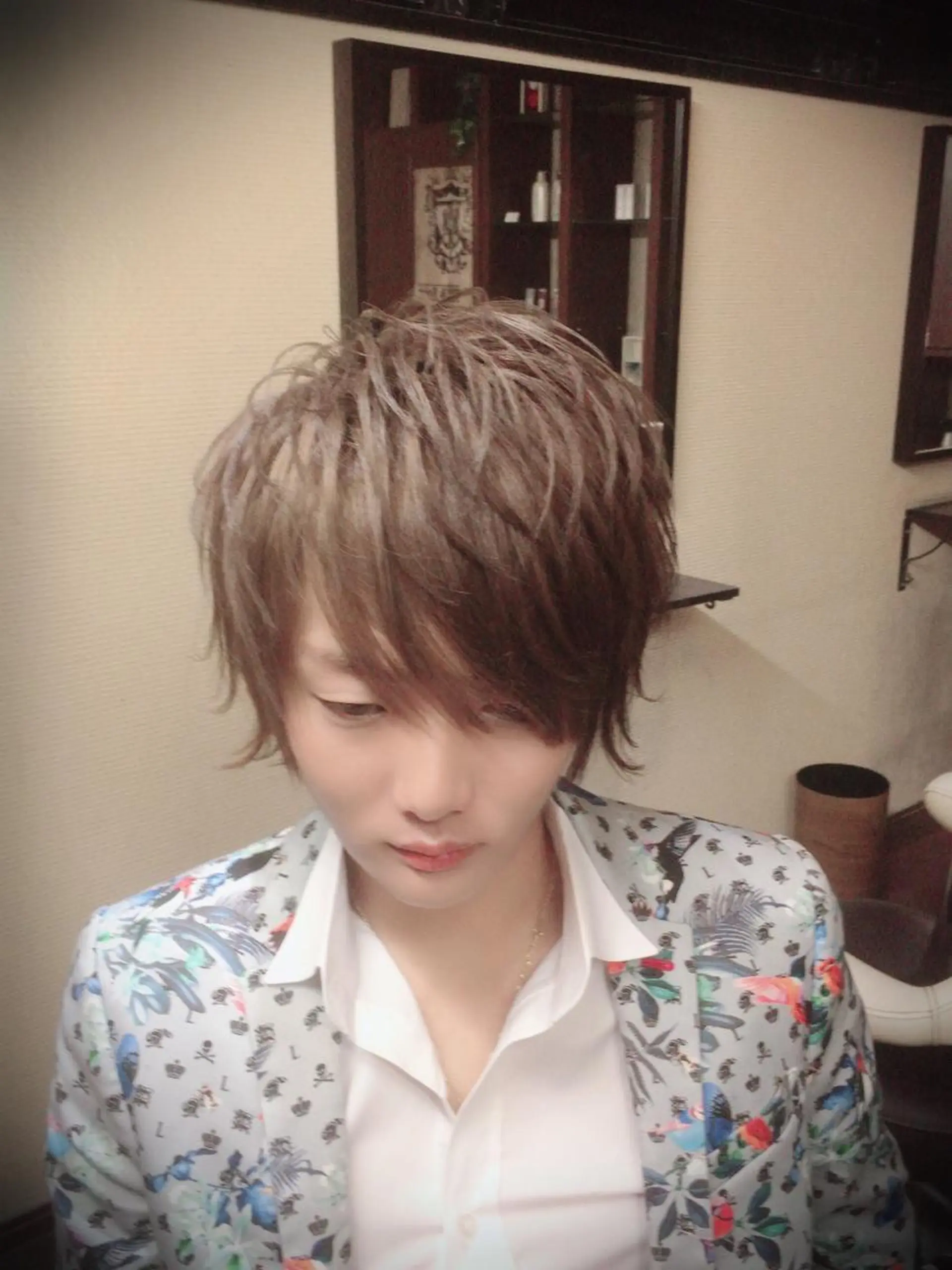 ミディアム ヘアアレンジ メンズ RICK Trick所属・セット&メイク RICK trickのヘアスタイル