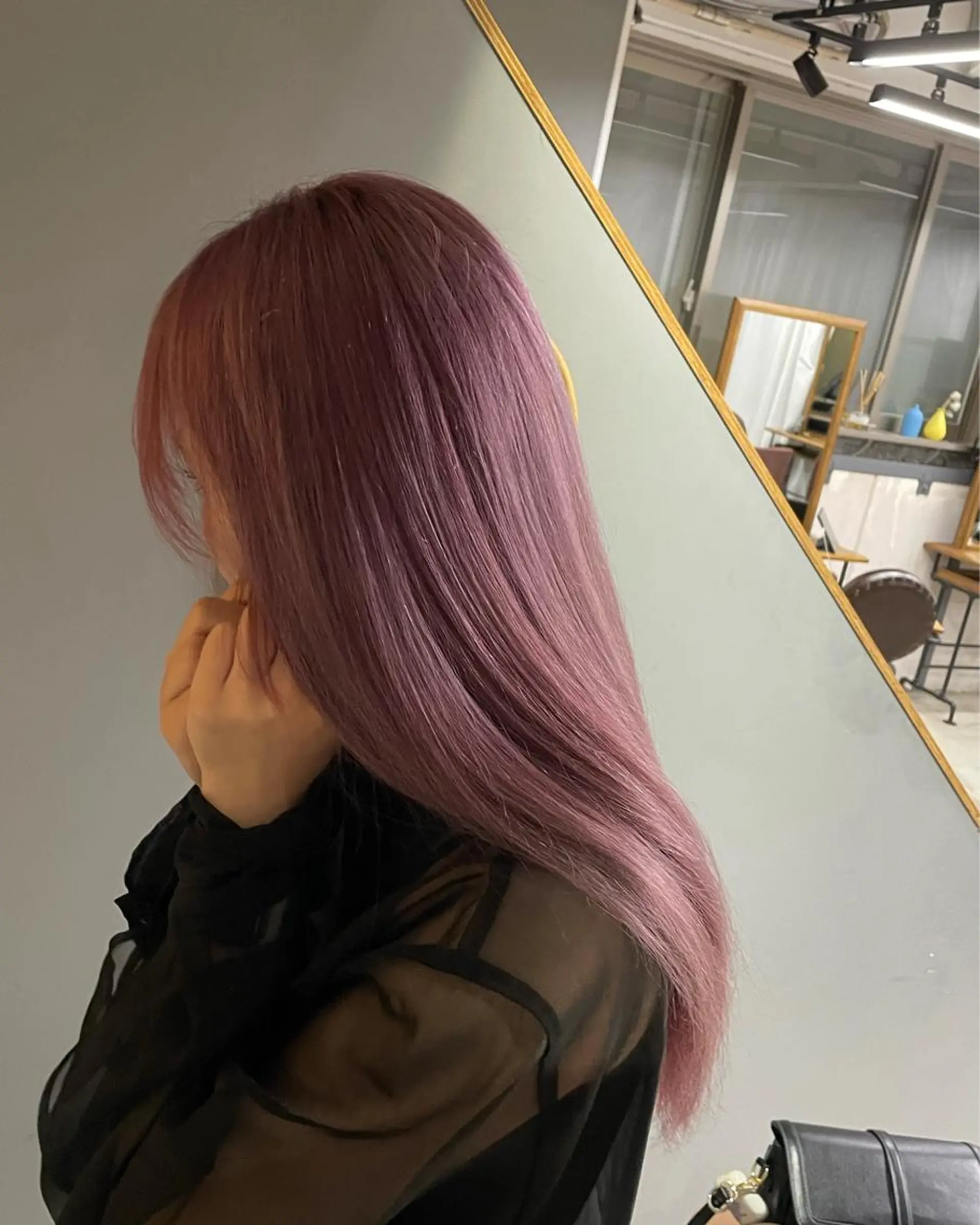 ロング カラー ブリーチ ピンクカラー トリートメント ヘアカラー トリートメント noa ☪︎のヘアスタイル