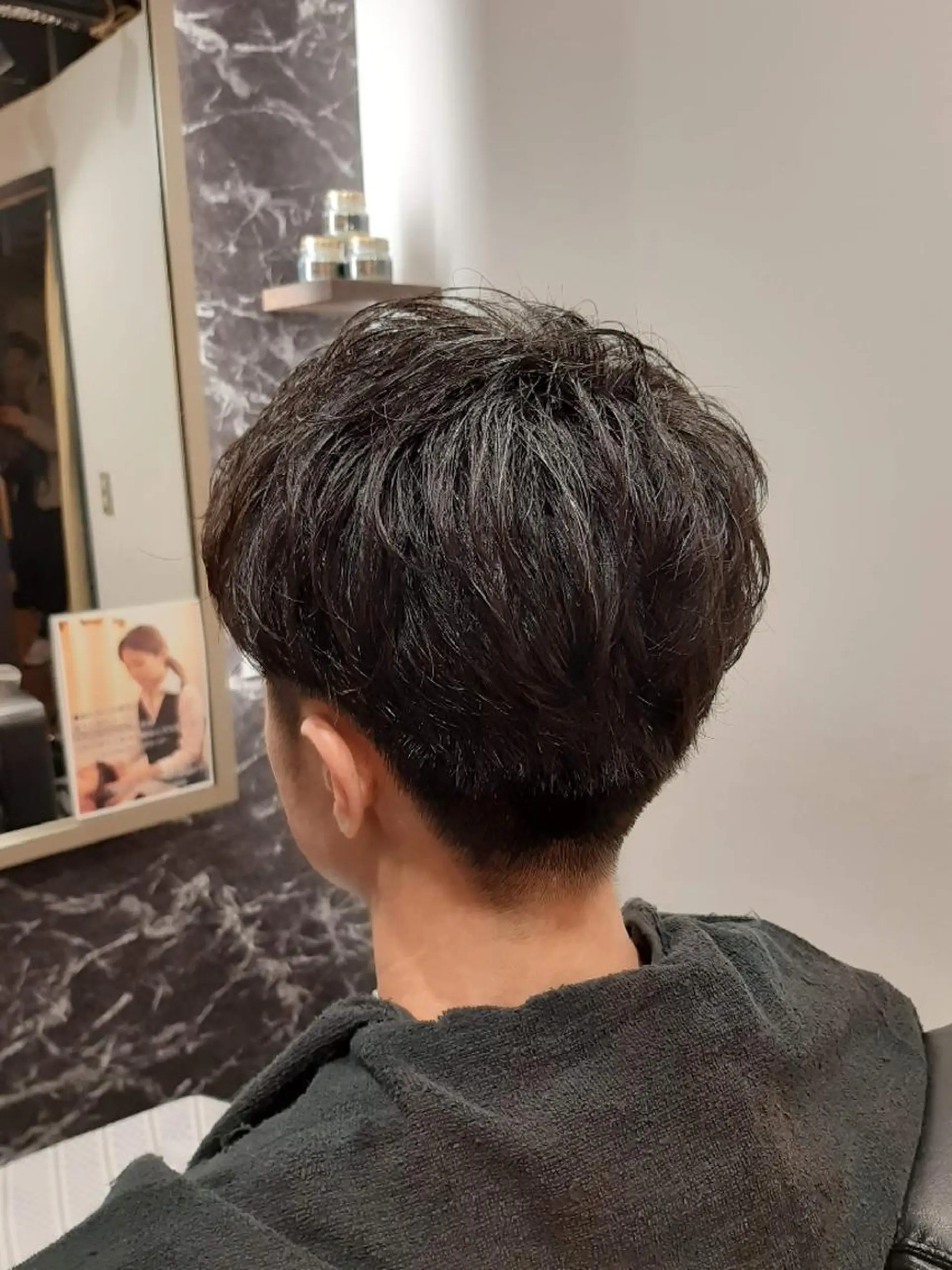 パーマ ショート ラヴィ・ザ・バーバー所属・佐々木 良佑のヘアスタイル