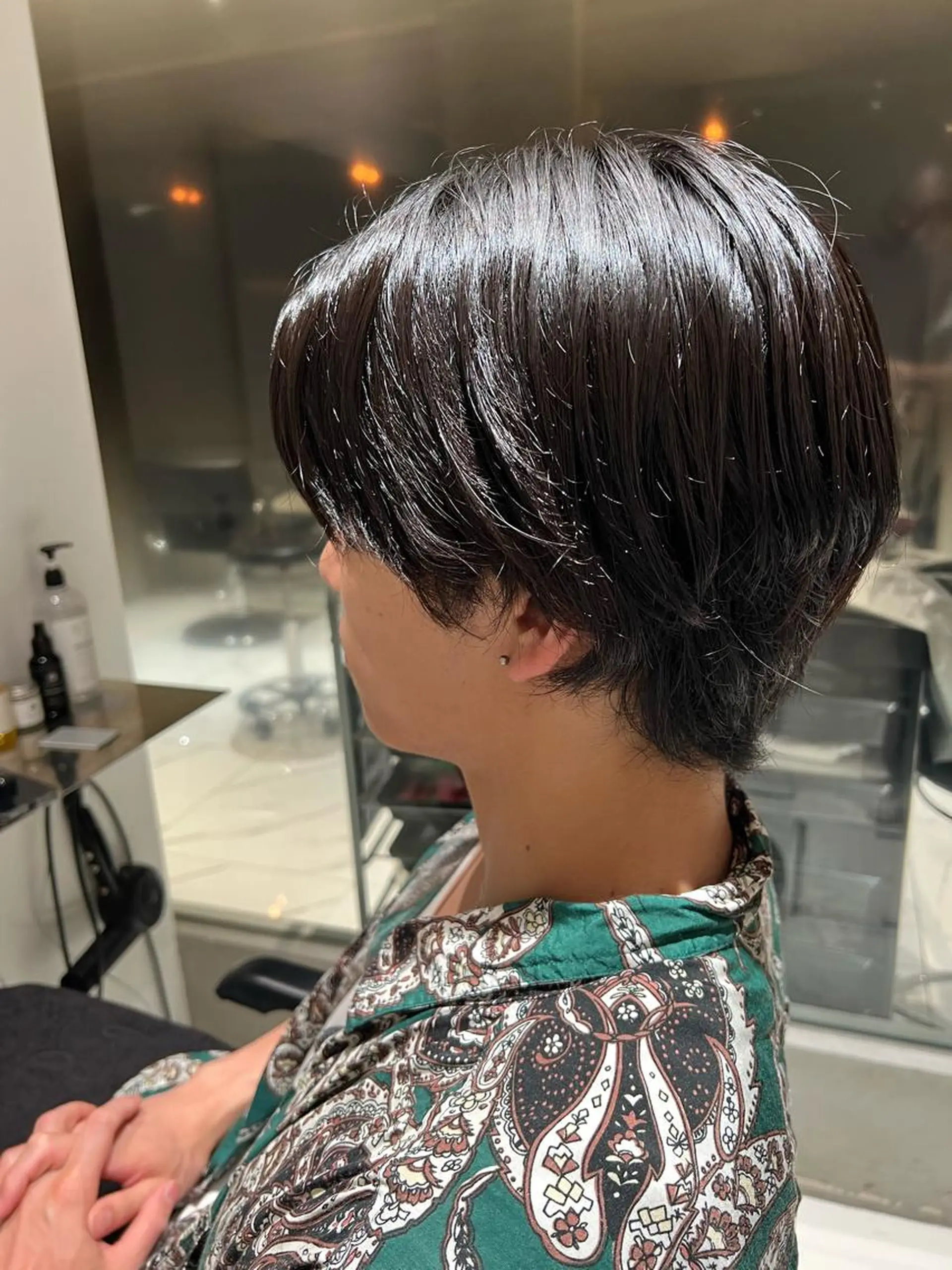 パーマ メンズ メンズパーマ 縮毛矯正 トリートメント ヘッドスパ ヘアセット くすみカラー/メンズ ‎/縮毛/川添桃花‎のヘアスタイル