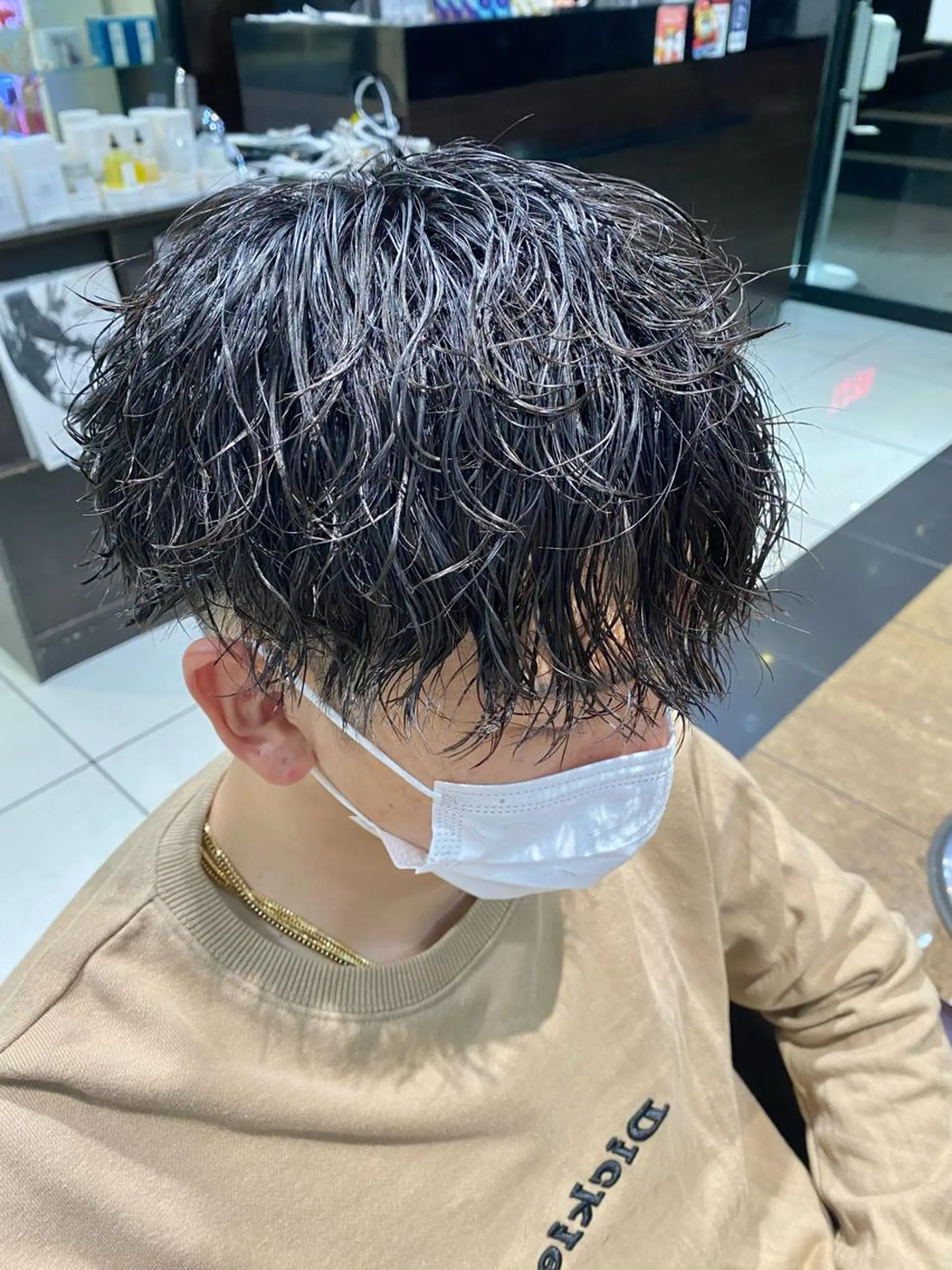 ショート パーマ メンズ カット パーマ 酸スト/フェザー パーマ/三谷海斗のヘアスタイル